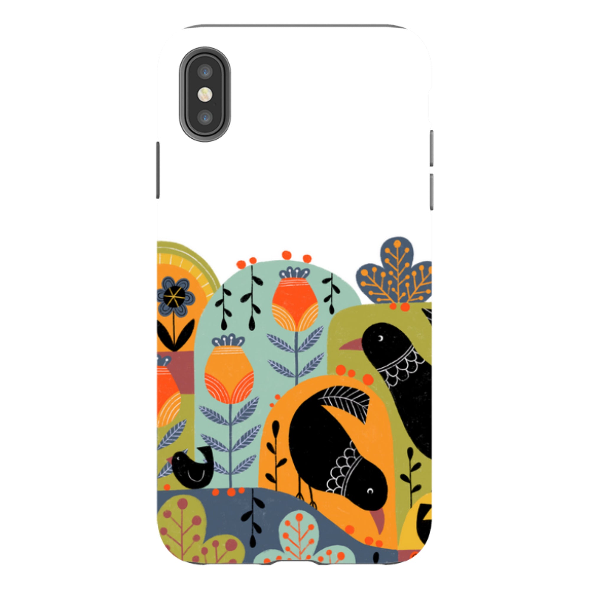 iPhone Tough Case - Folky Birds IV By Suzy Taylor