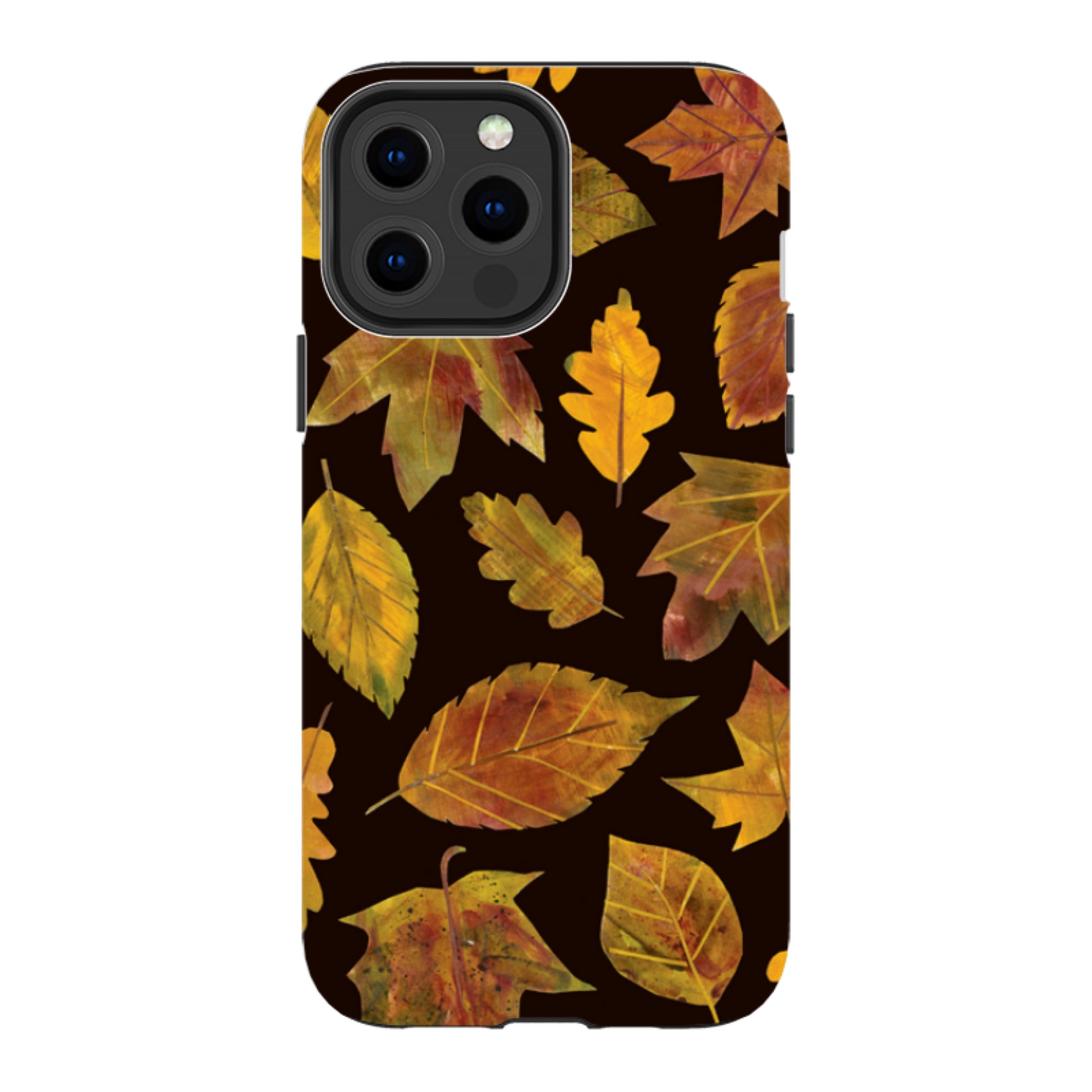 iPhone MagSafe Tough Case - Autumn Textured Leaves By Tracey English
