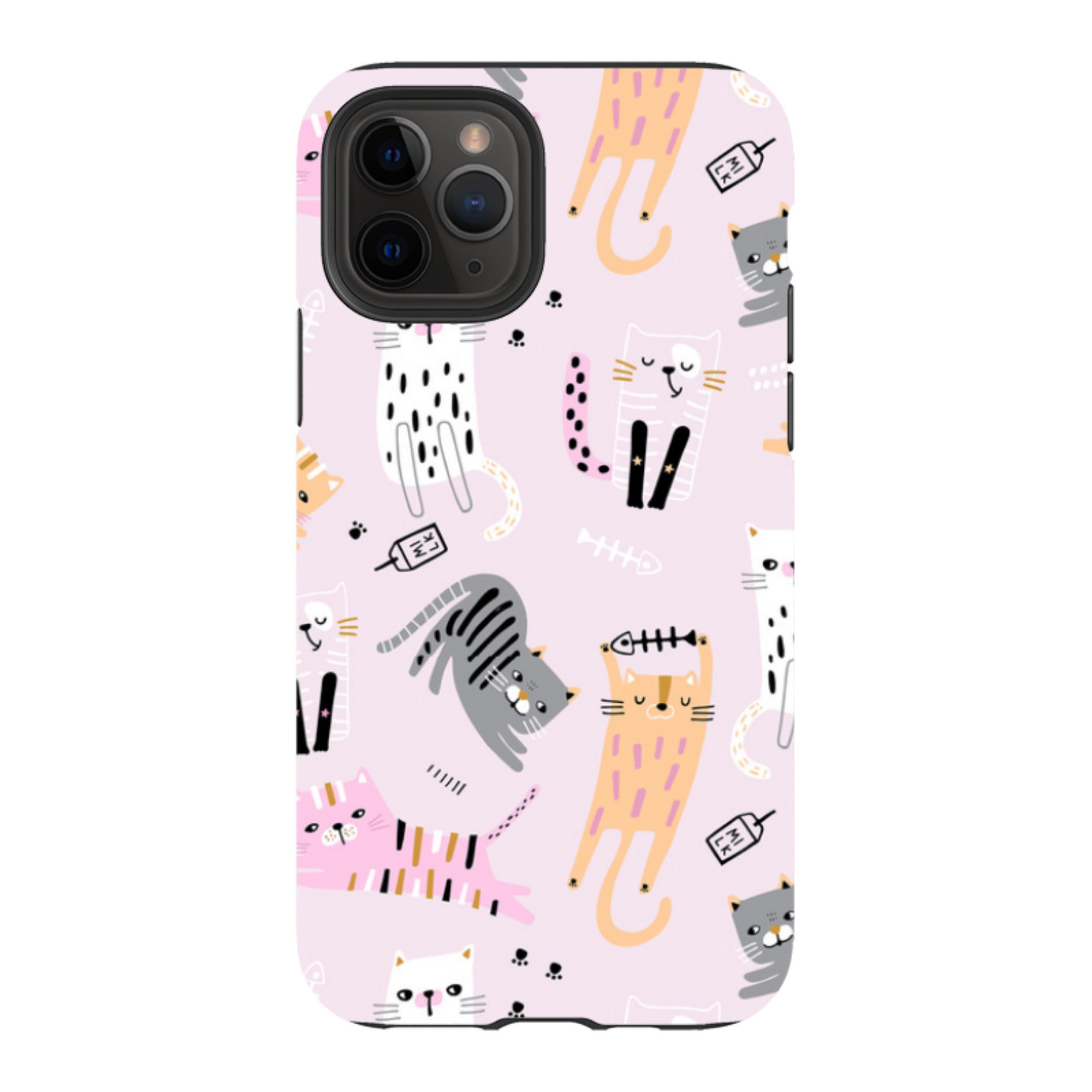 iPhone Tough Case - Cat And Bone Pink