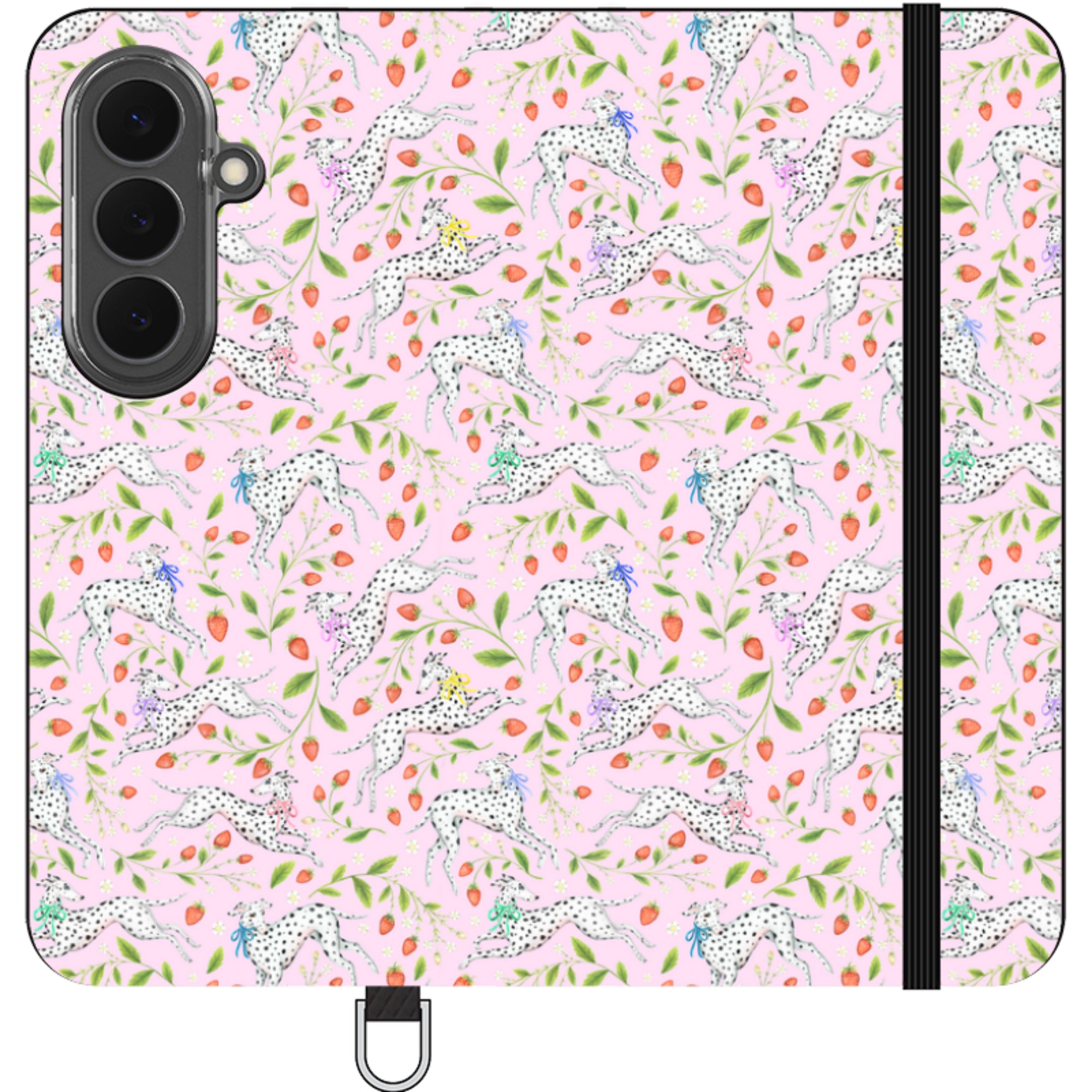 Spots and Strawbs Wallet Case By Catherine Rowe