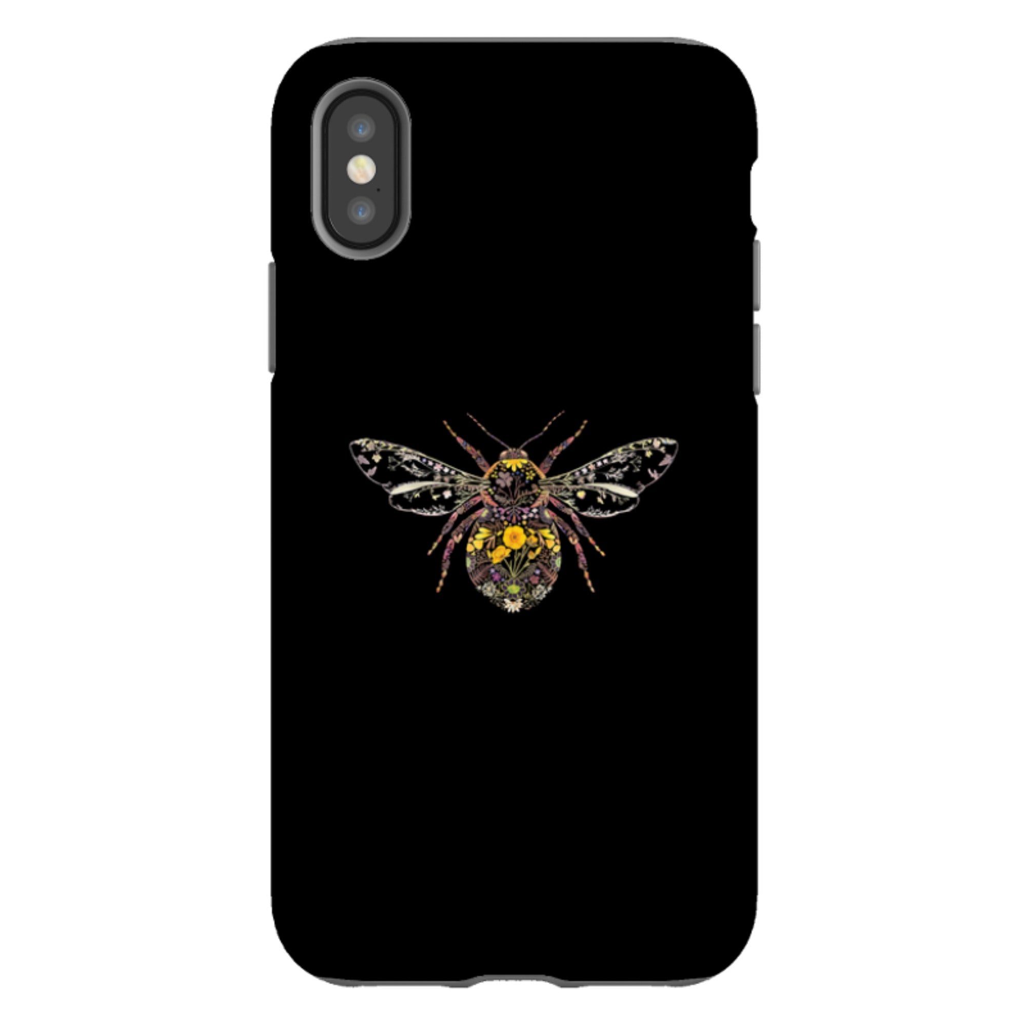 iPhone Tough Case - Floral Bumble Bee By Helen Ahpornsiri