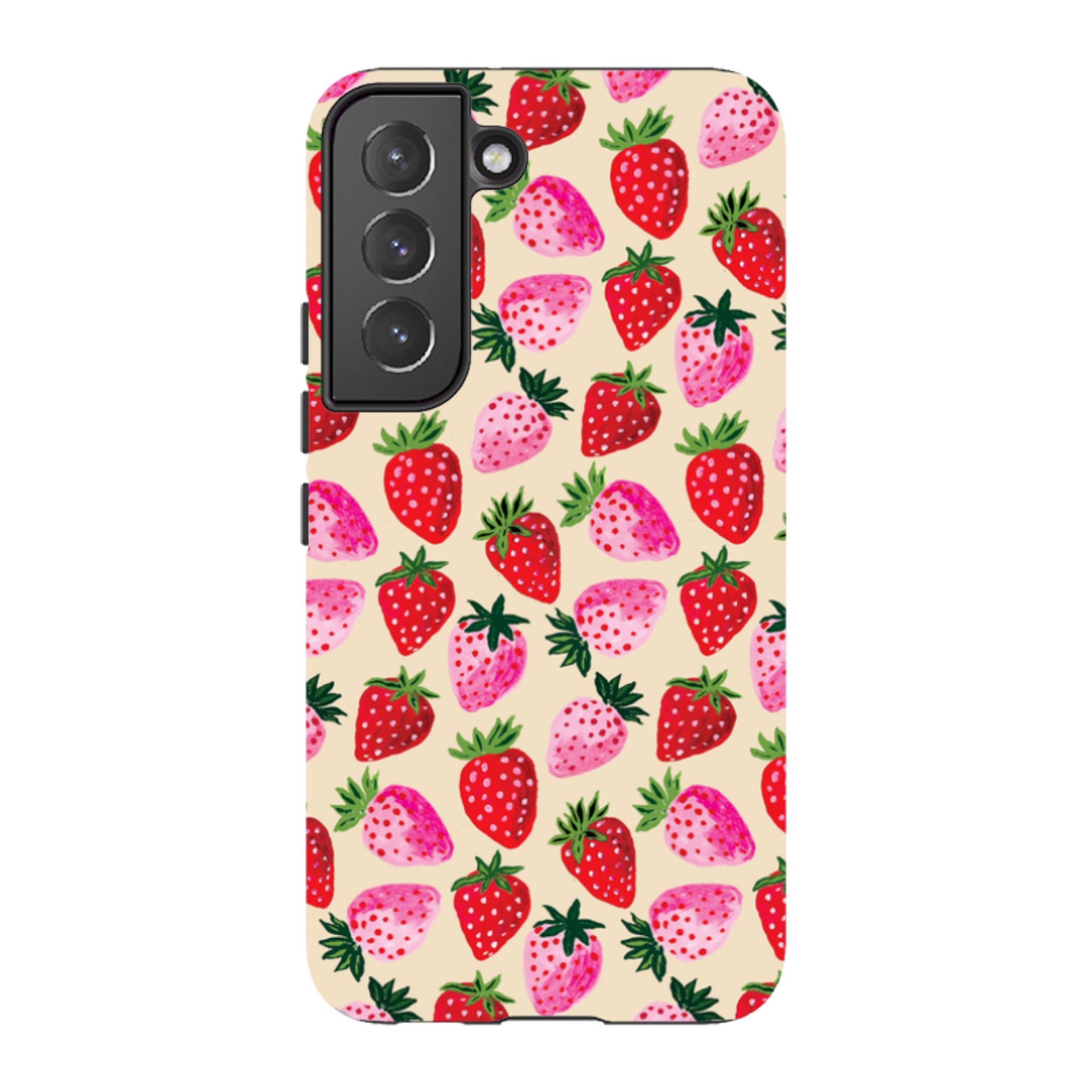 Samsung Tough  Case - Strawberry Scatter Cream By Emma Frances Grant