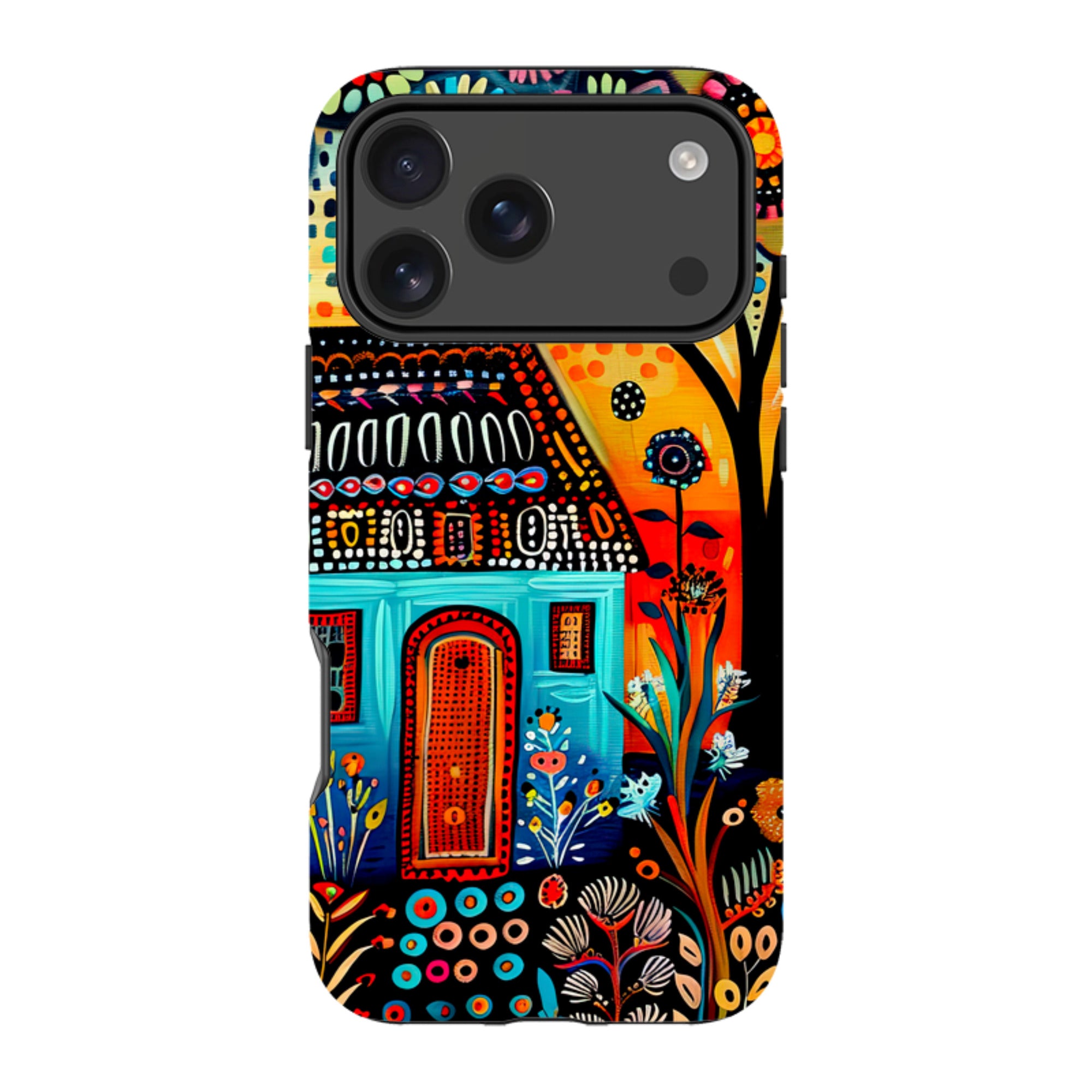 iPhone Case - Folk Art House VI