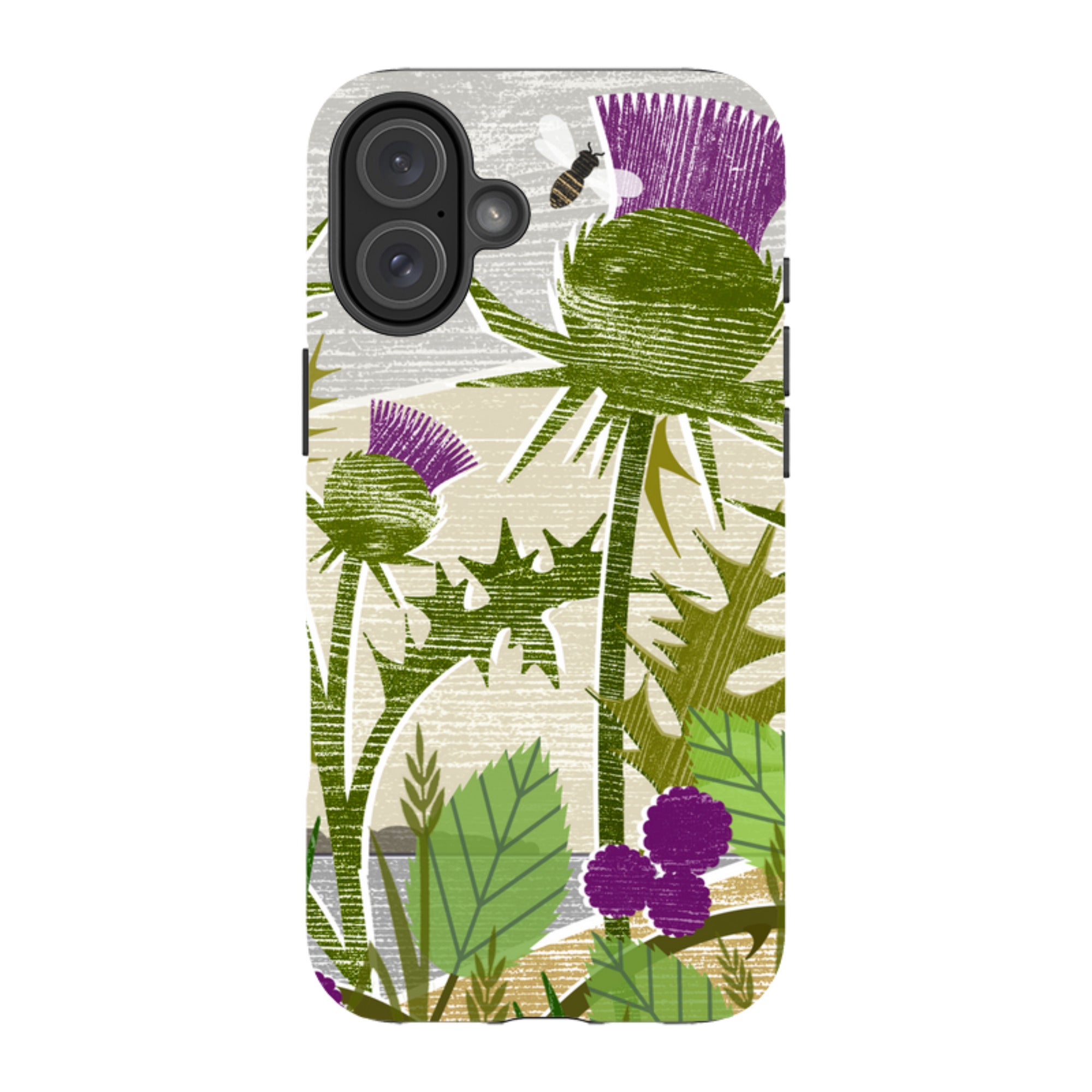 iPhone Tough Case - Purple Thistle By Liane Payne