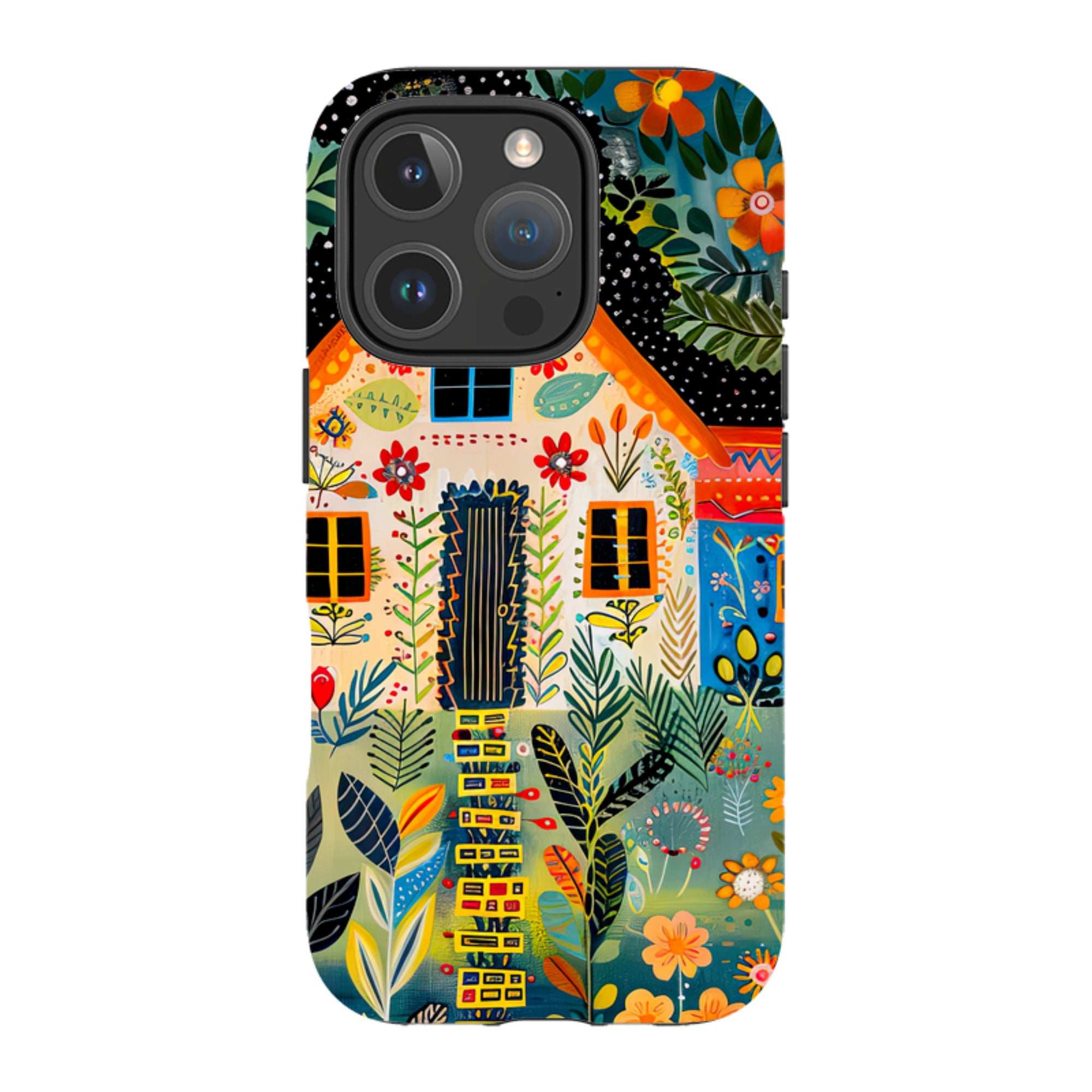 iPhone MagSafe Tough Case - Folk Art House II