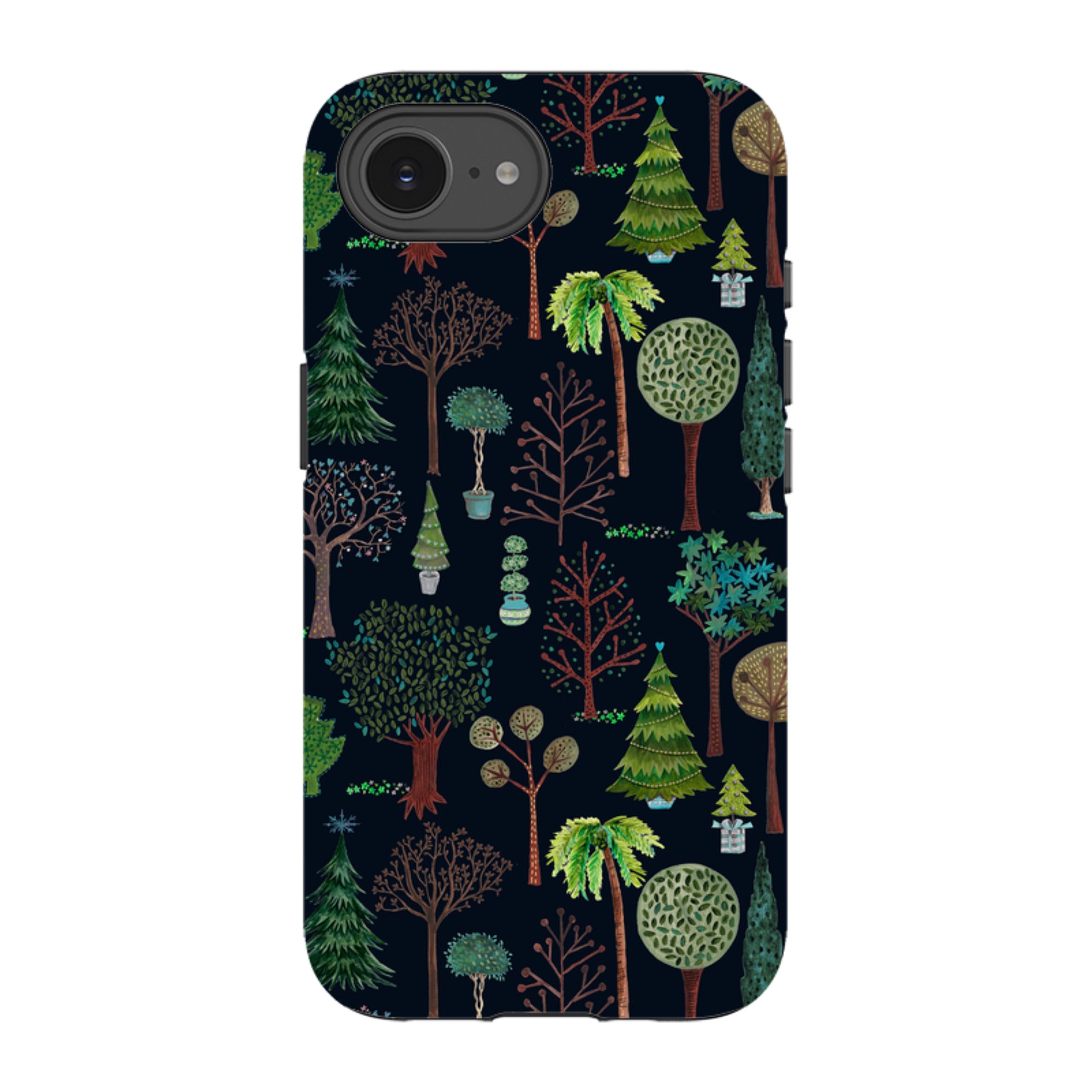 iPhone Tough Case - Xmas Trees Dark By Caroline Bonne Muller