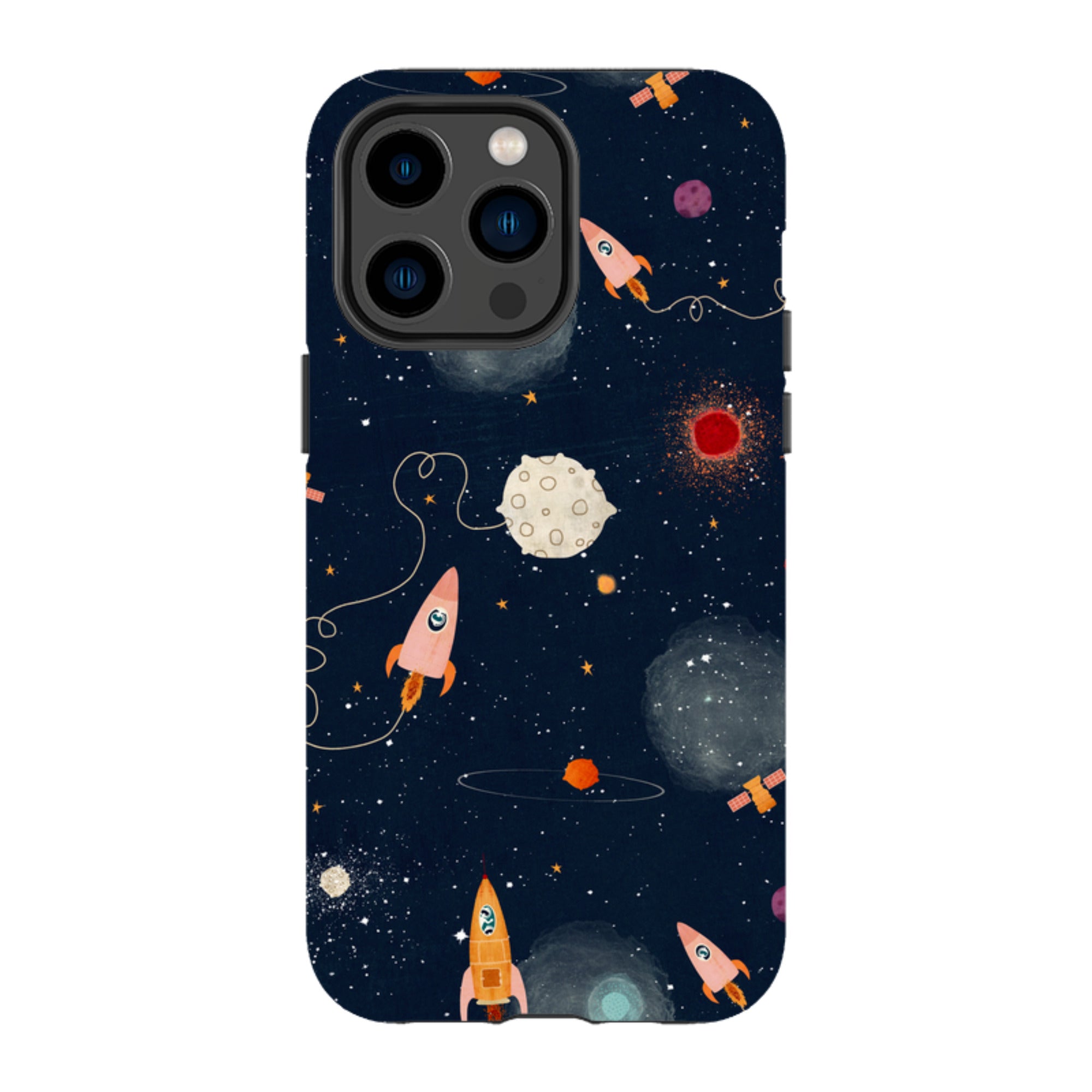 iPhone Tough Case - Rockets Midnight By Katherine Quinn