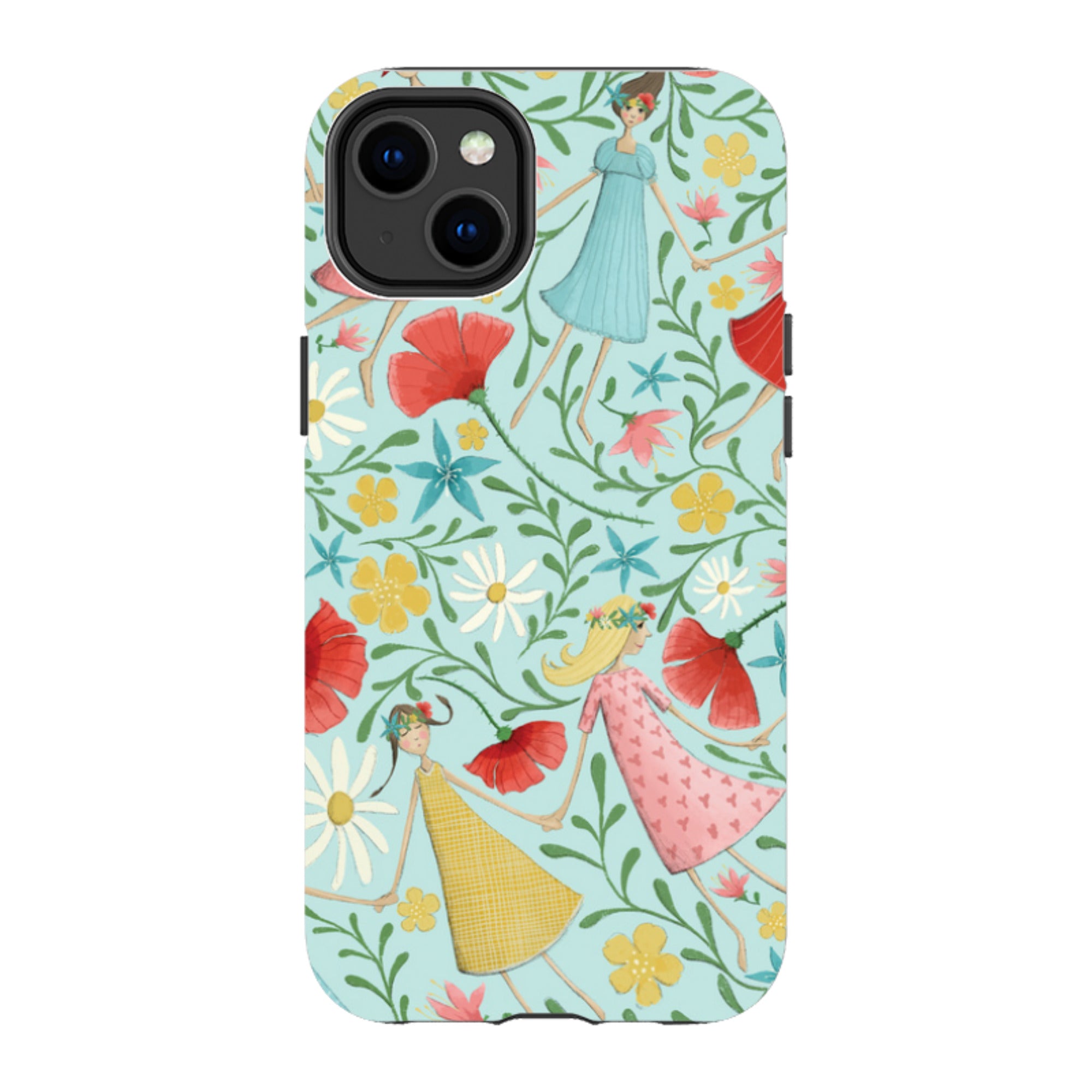 iPhone Tough Case - Midsummer Dance Blue By Maja Lindberg