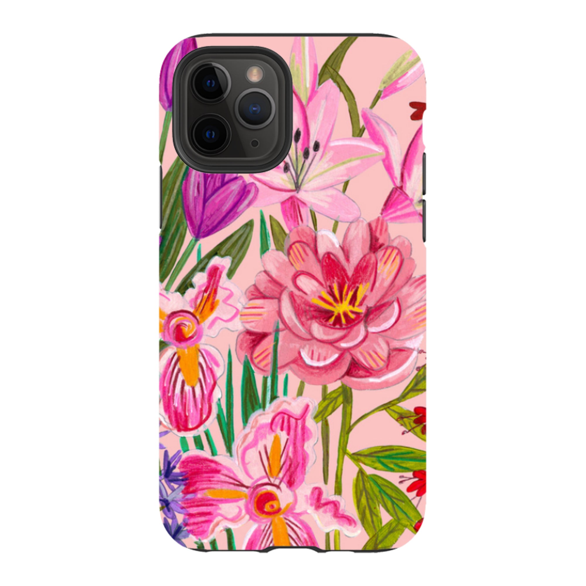 iPhone Tough Case - Pink Floral By Caroline Bonne Muller
