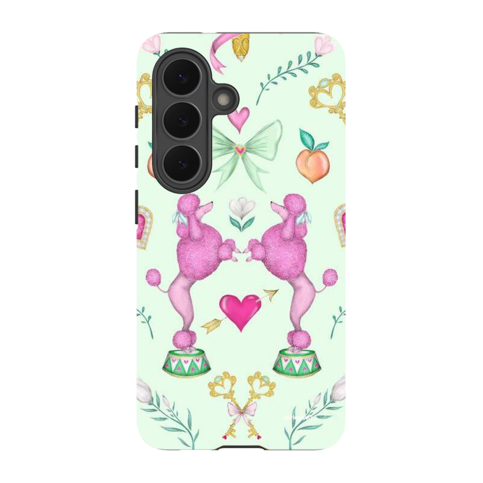 Samsung Tough Case - Pink Poodle Parlour Mint By Catherine Rowe