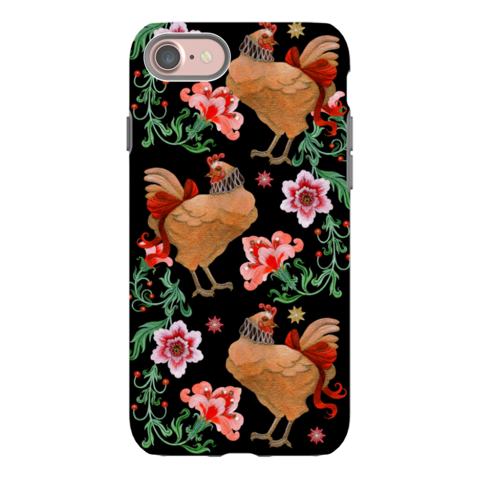 iPhone Tough  Case - Three French Hens By Maria Matos