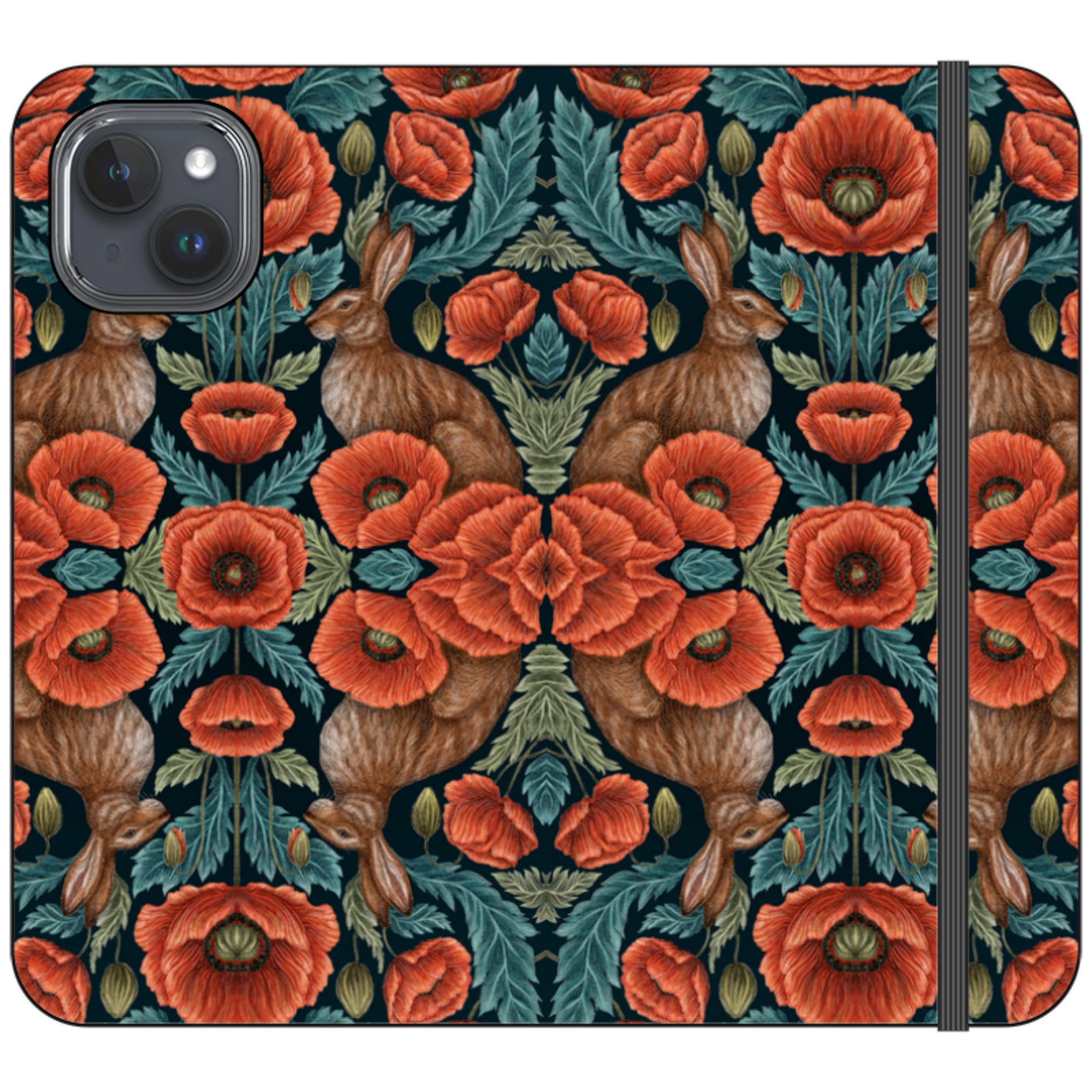 Poppy Red Wallet Case By Catherine Rowe