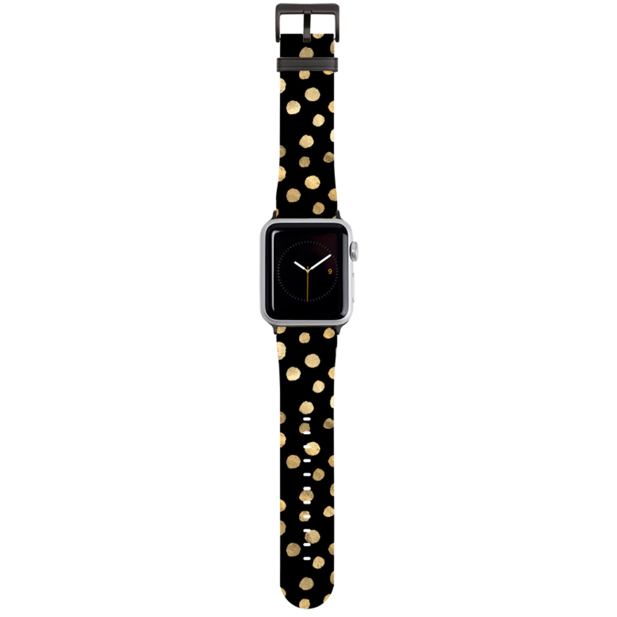 Black and Gold Dots Apple Watch Strap