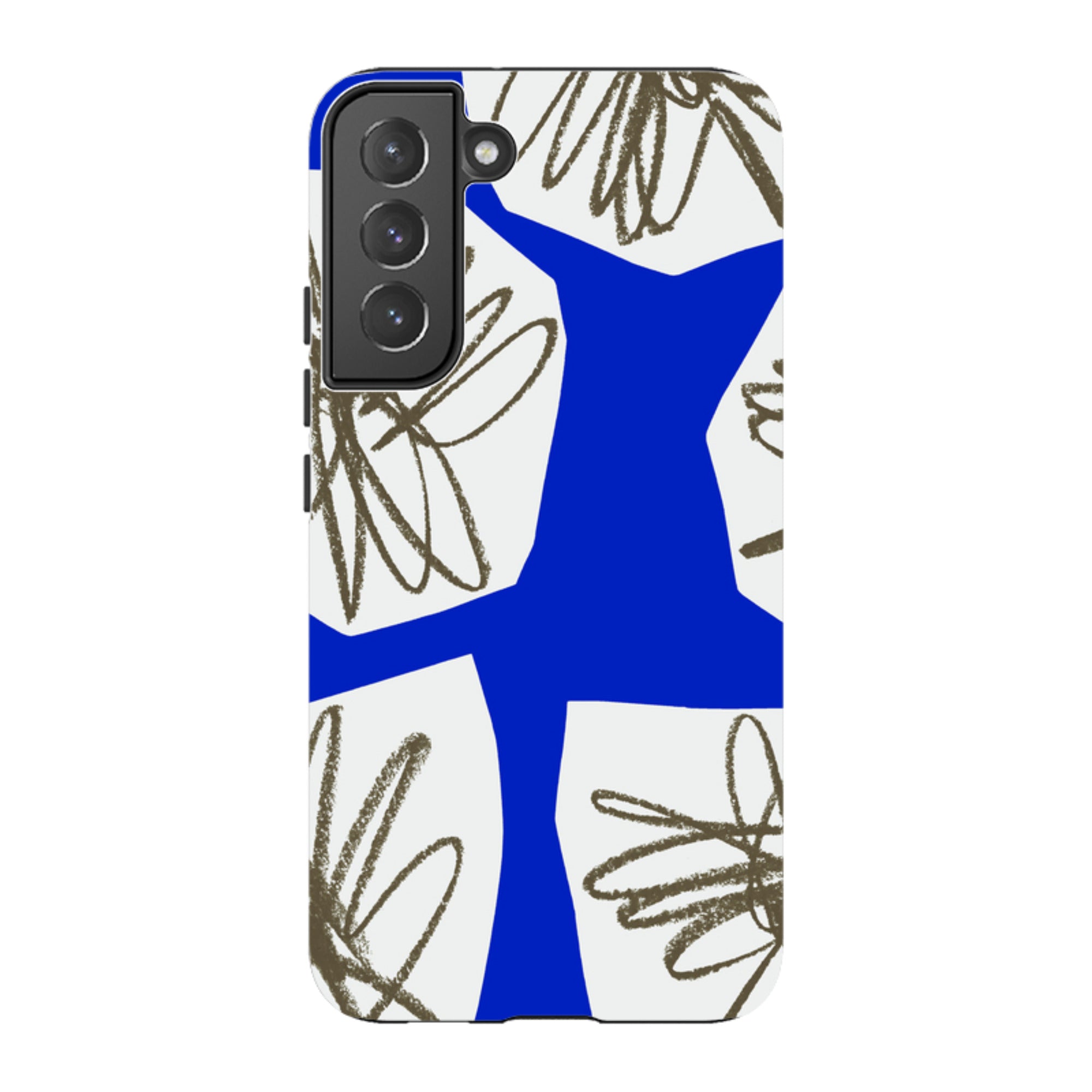 Samsung Tough Case - Blue Collage Flower By Kitty Joseph