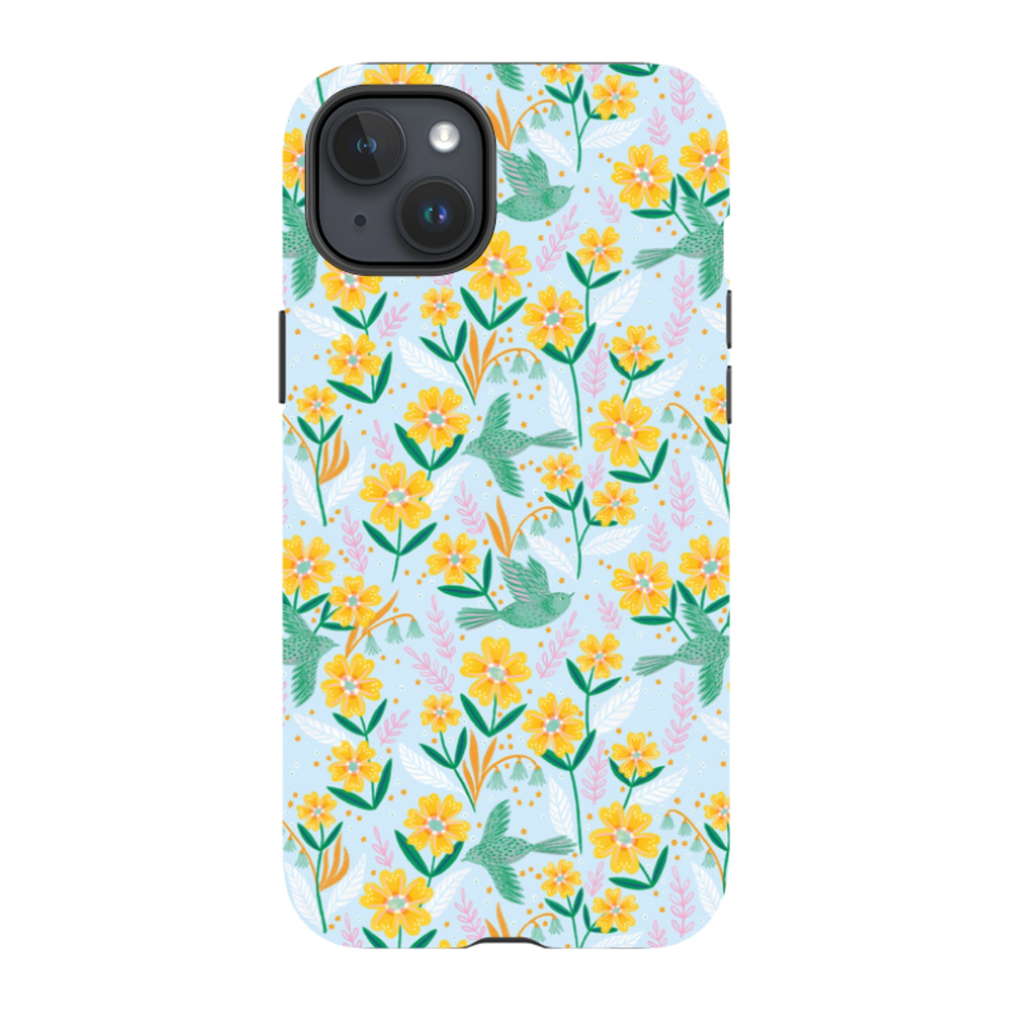 iPhone Tough Case - Sweet Birds Blue By Lee Foster Wilson