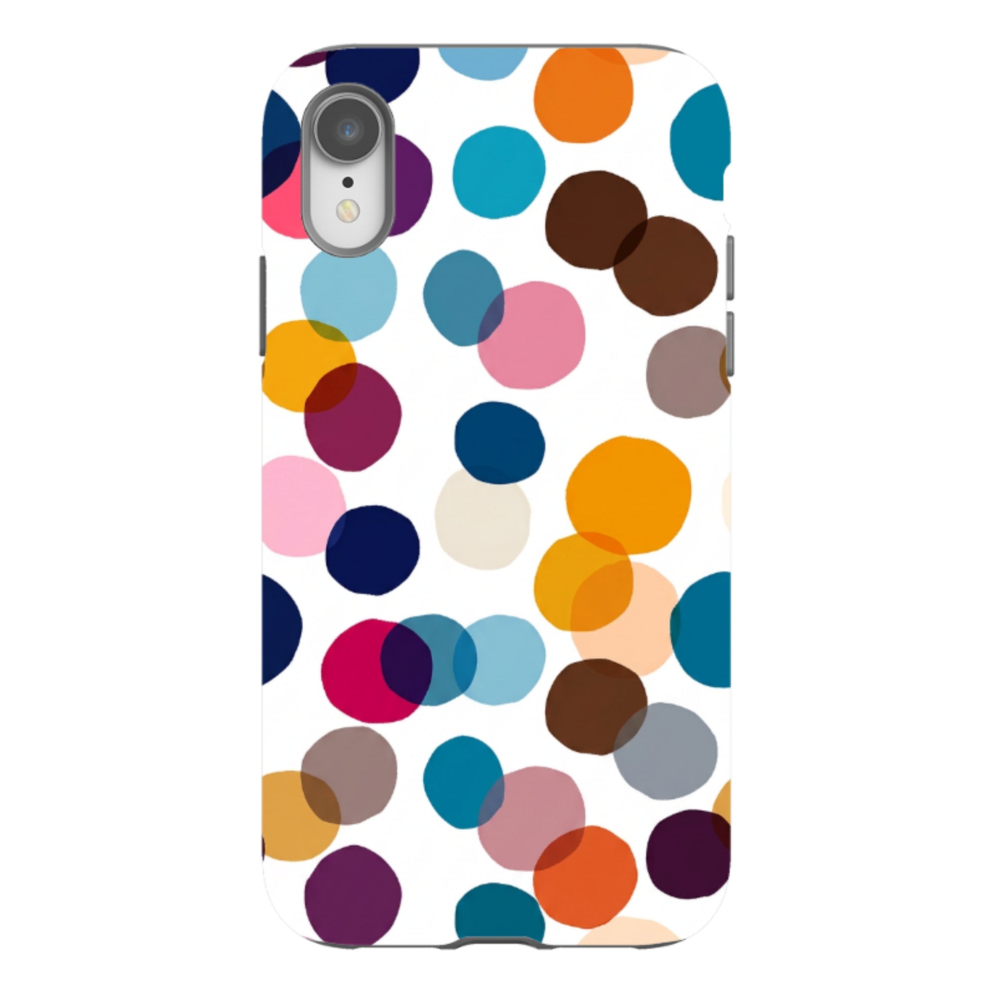 iPhone Tough Case - Multi-Color Polka Dot