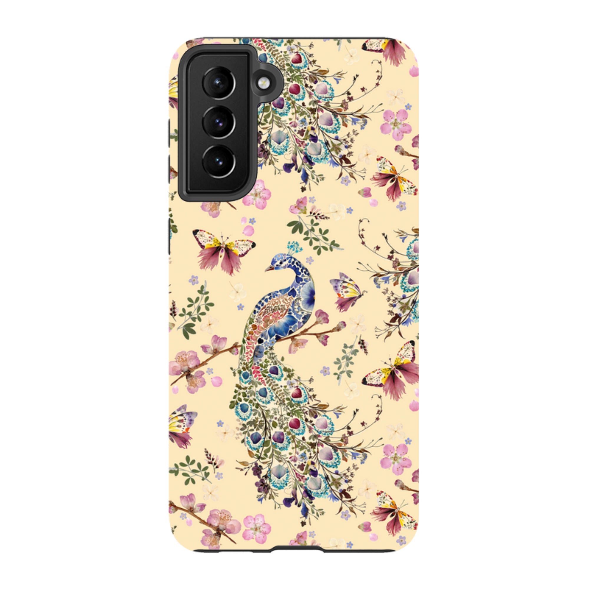 Samsung Tough Case - Peacock and Cherry Blossoms Lilly By Helen Ahpornsiri