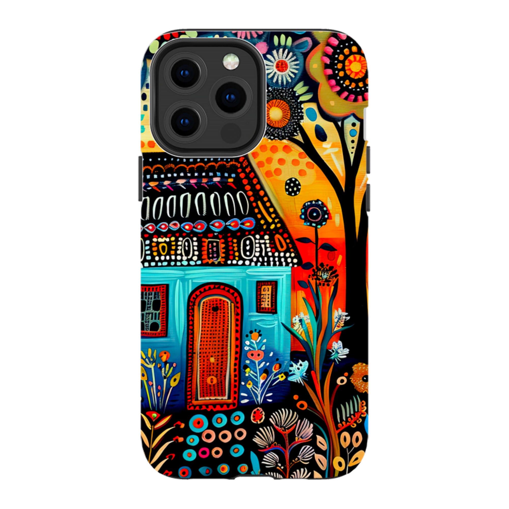 iPhone MagSafe Tough Case - Folk Art House VI