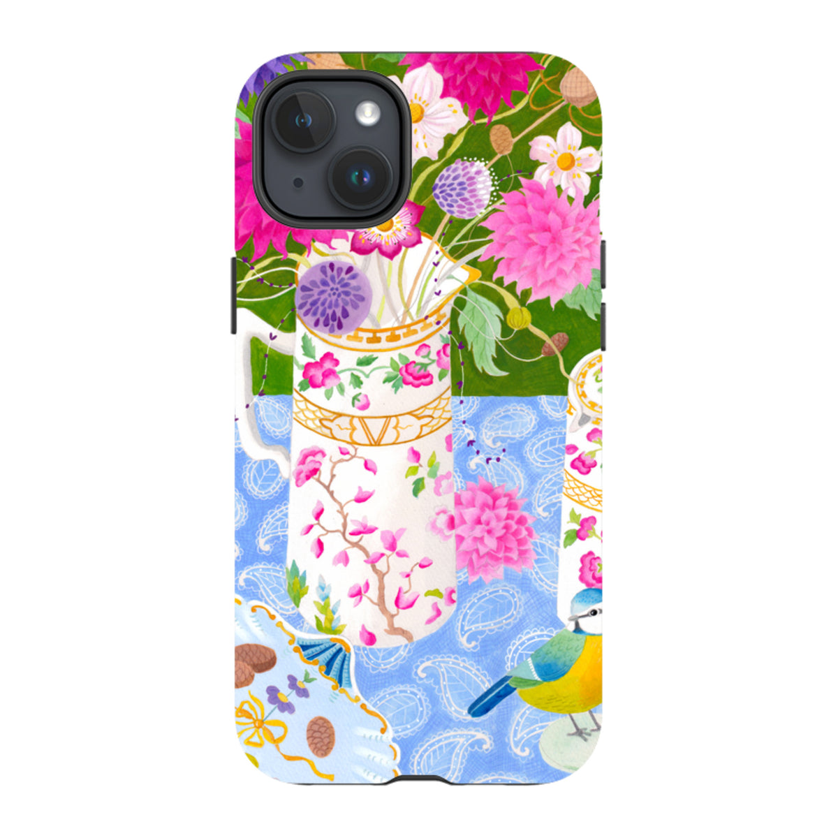 iPhone Tough Case - Dahlias By Bex Parkin