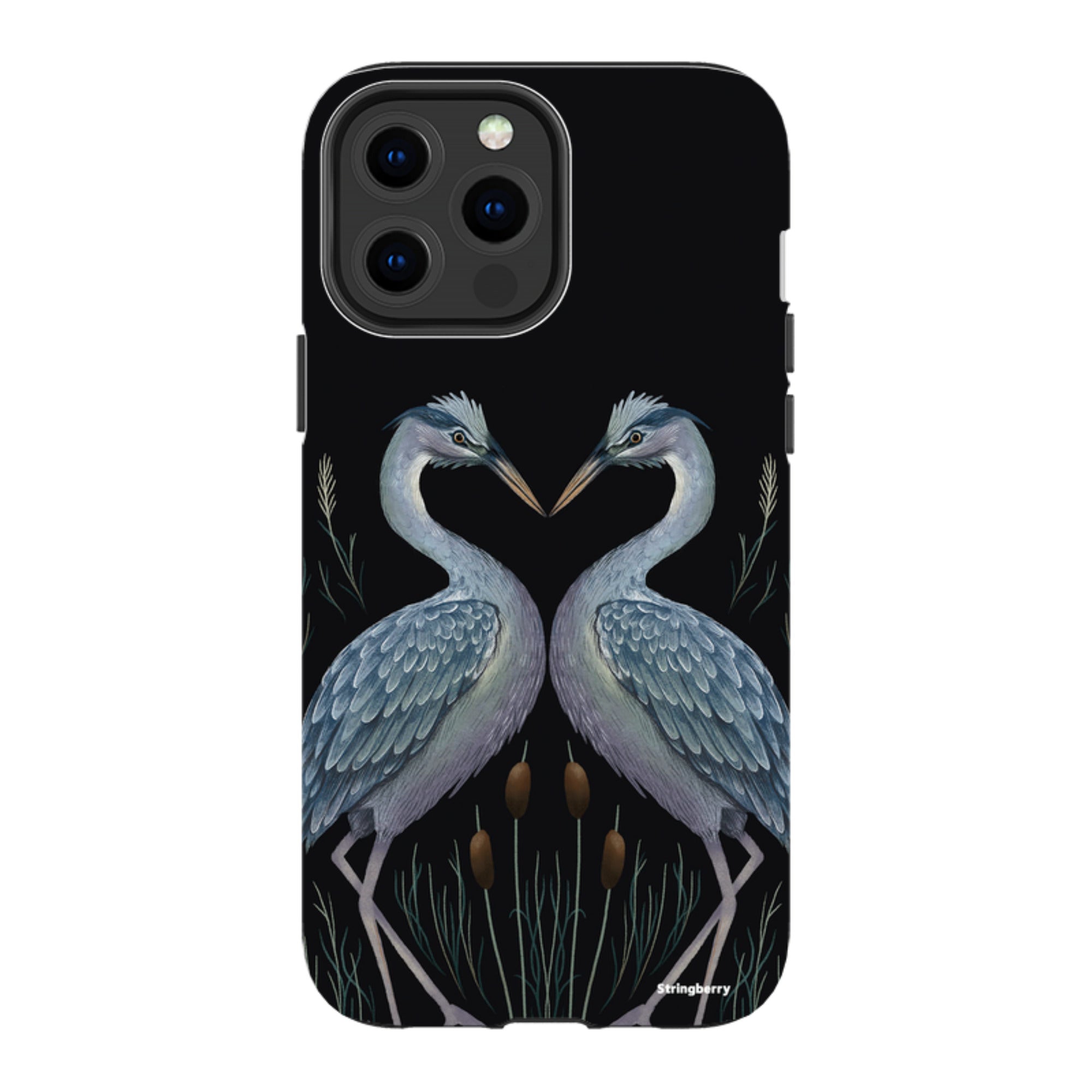 iPhone MagSafe Tough Case - Heron Pair By Anna Stead