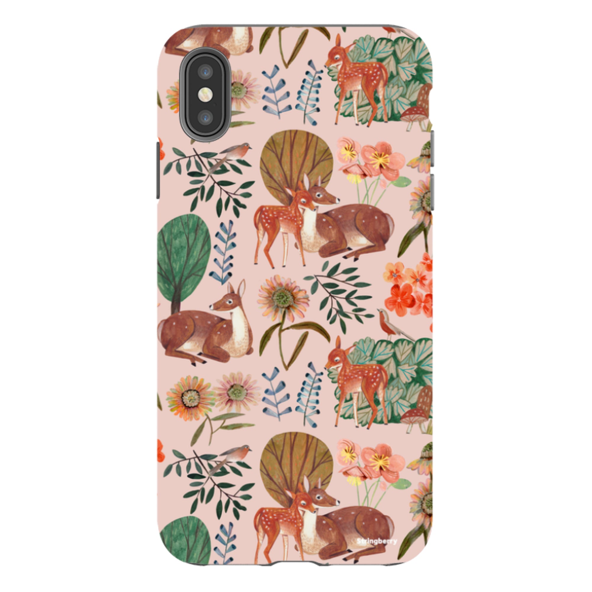 iPhone Tough Case - Deer Pattern By Caroline Bonne Muller