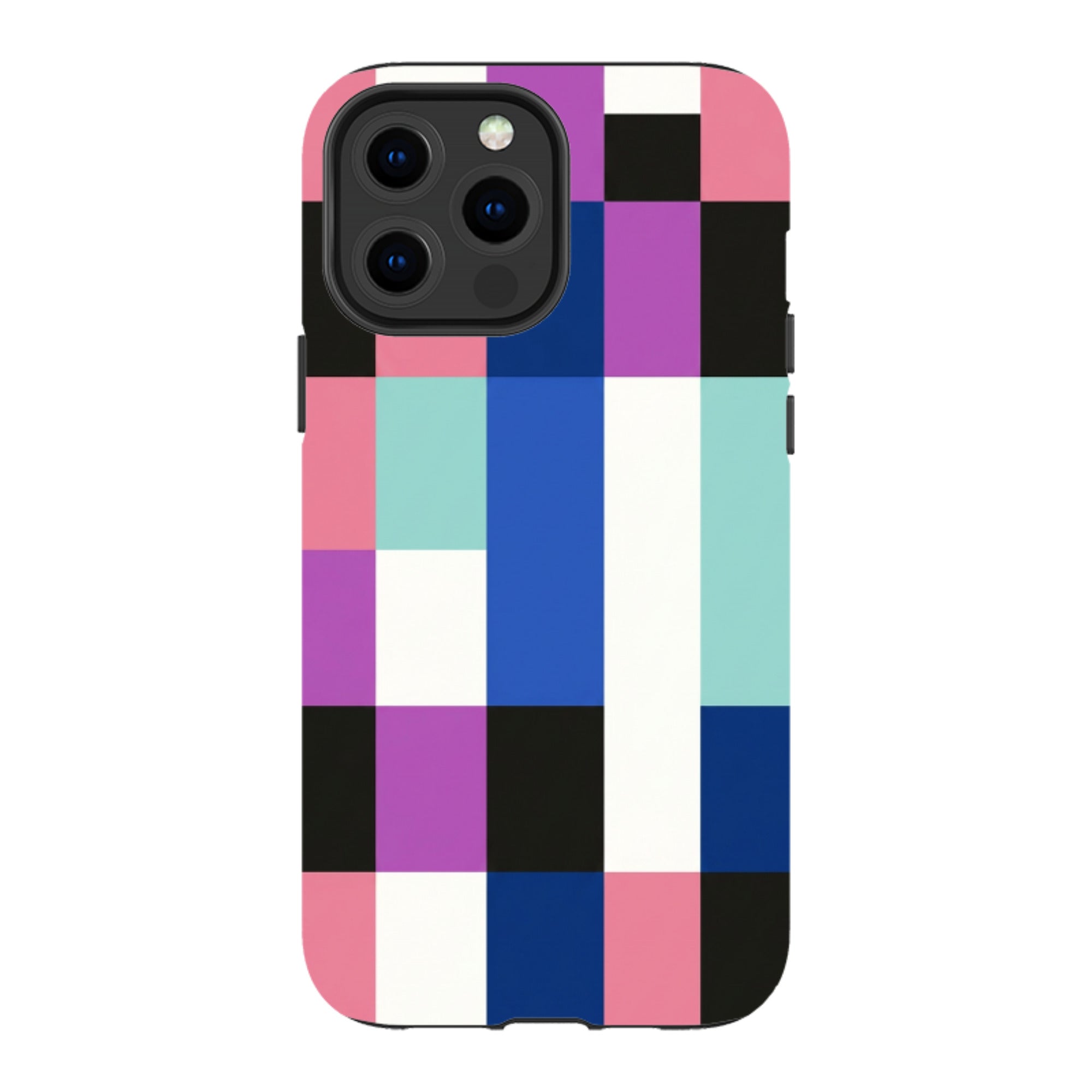 iPhone MagSafe Tough Case - Pastel Cyberpunk Checkerboard