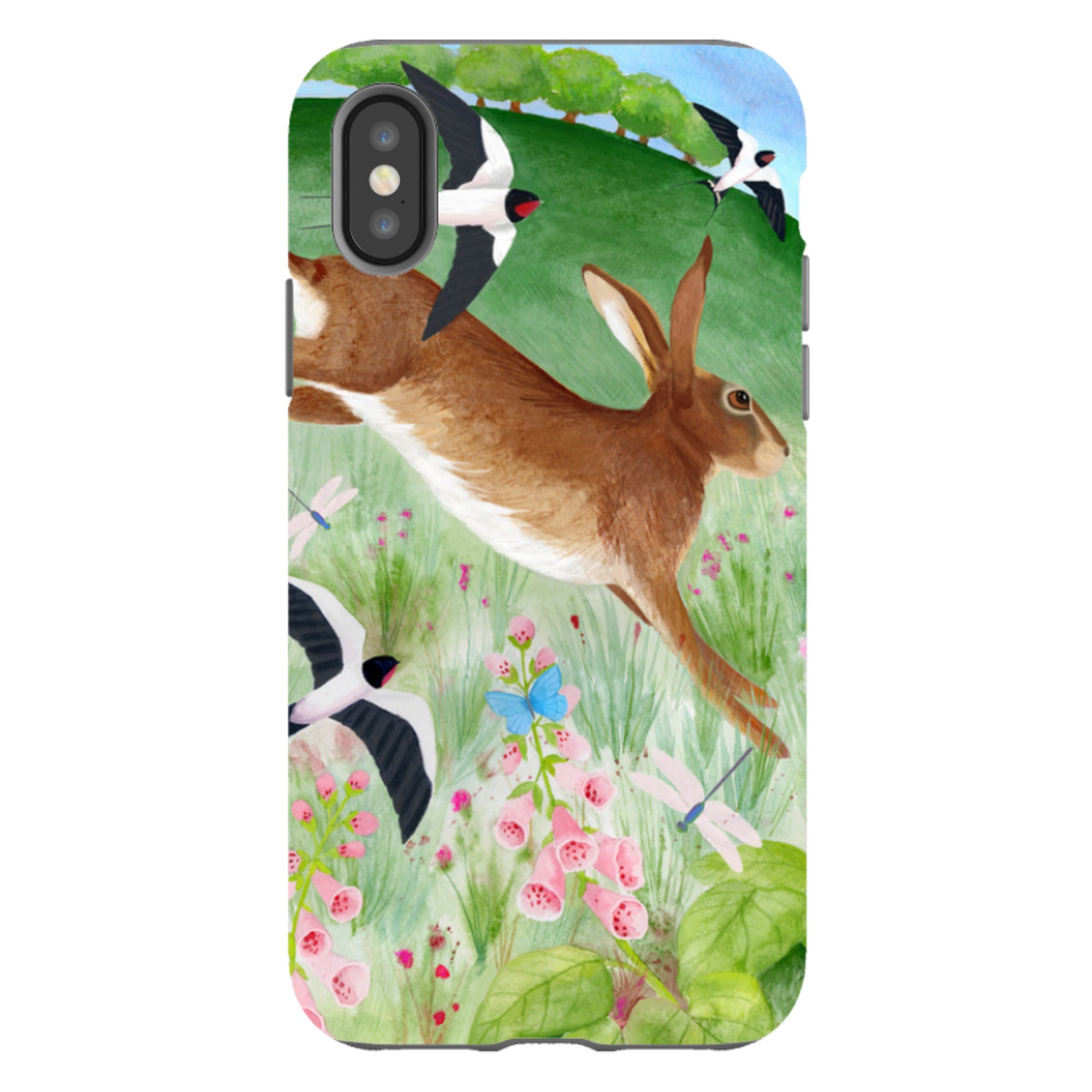 iPhone Tough Case - Hares And Swallows By Bex Parkin