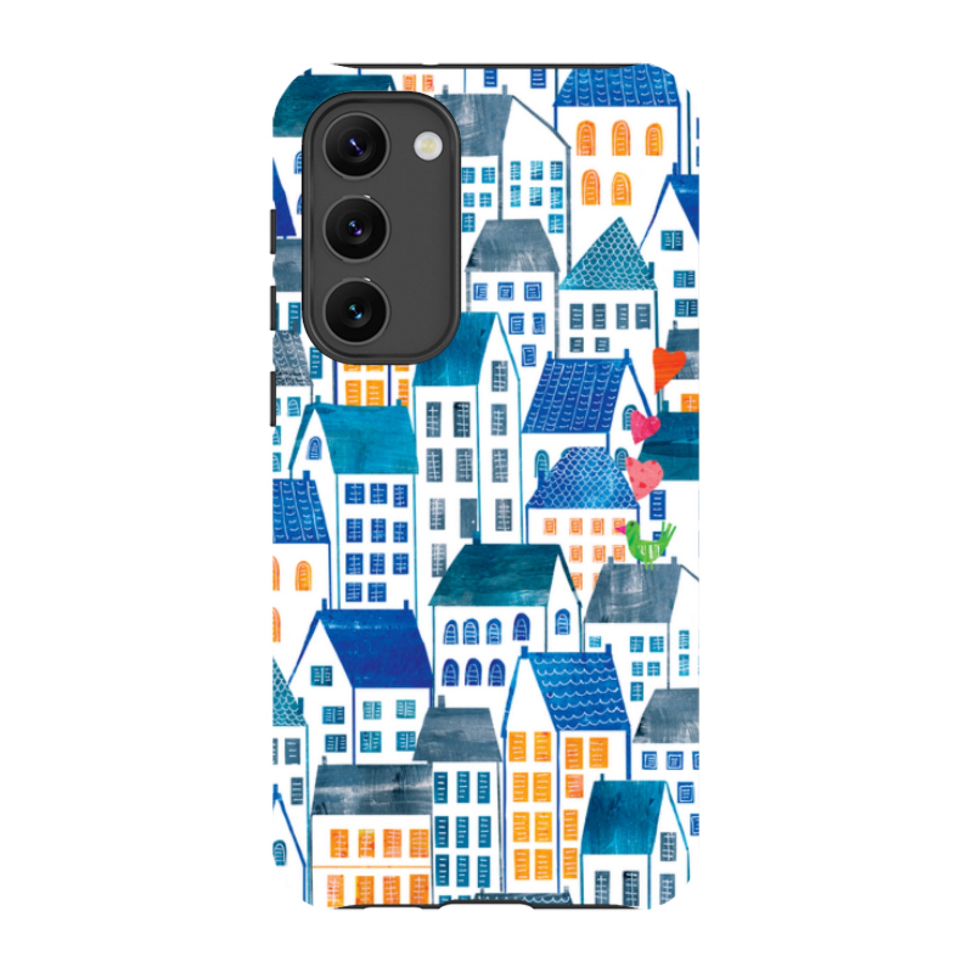 Samsung Tough Case - Blue Rooftop Houses By Tracey English