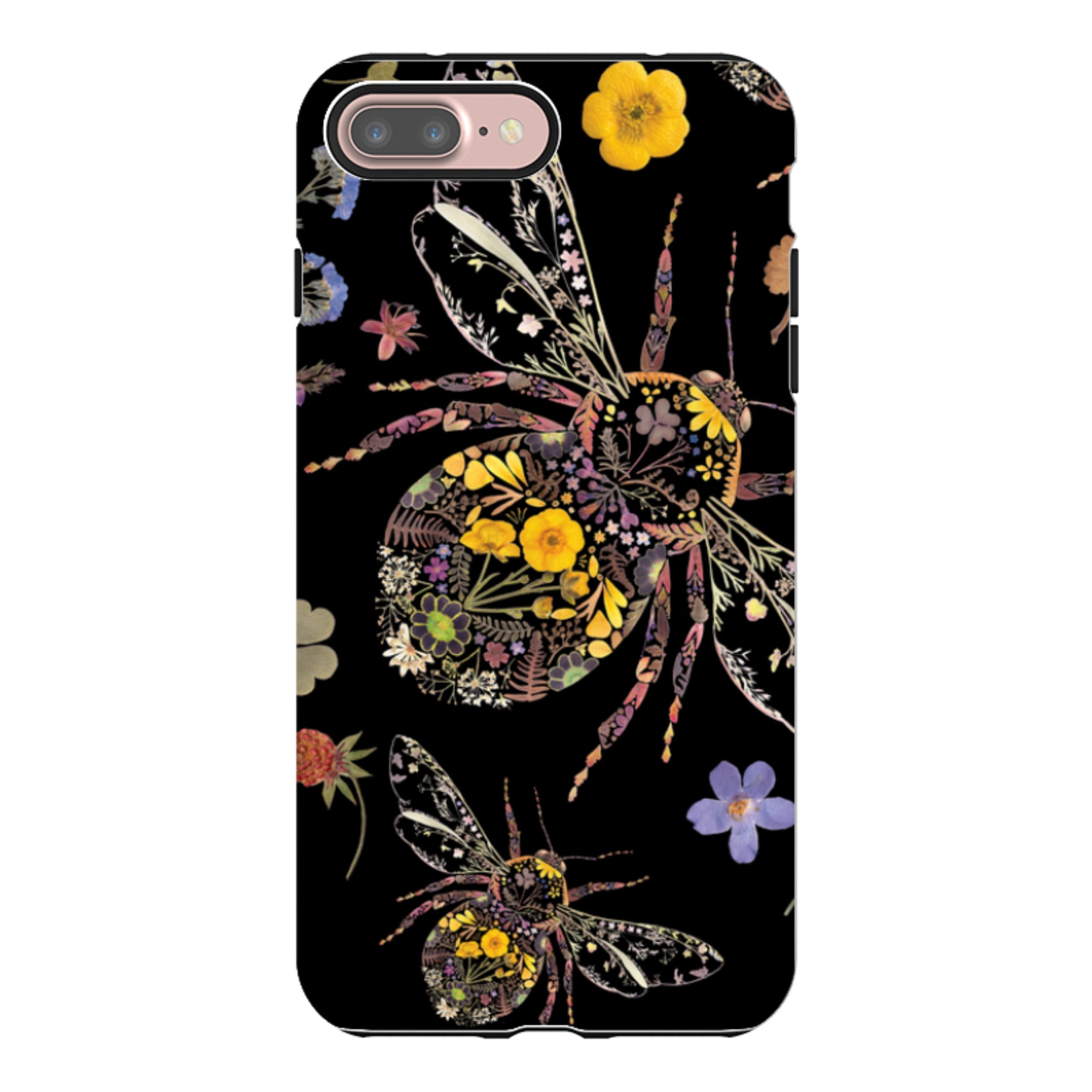 iPhone Tough Case - Floral Bumble Bees By Helen Ahpornsiri