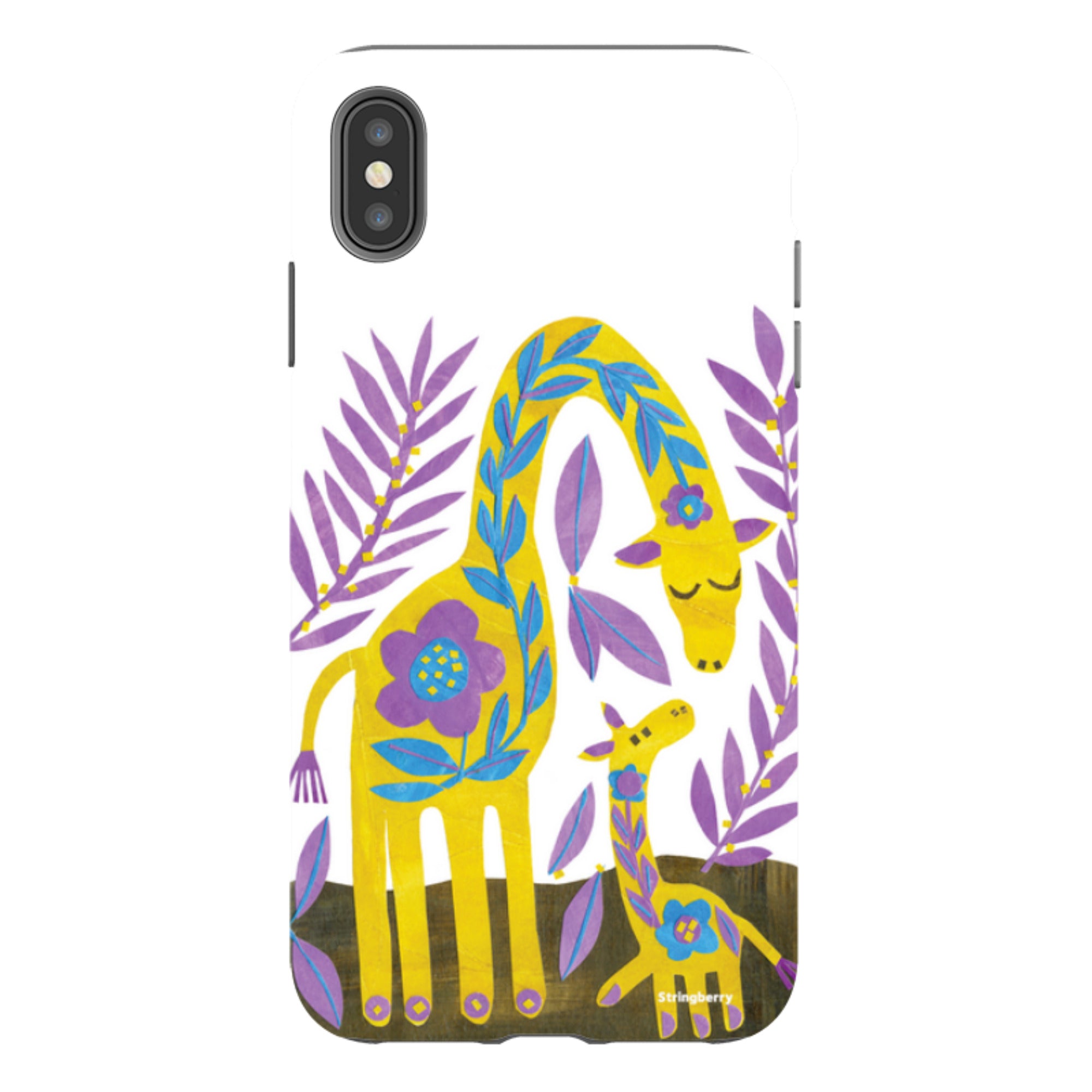 iPhone Tough Case - Folk Giraffes By Tracey English