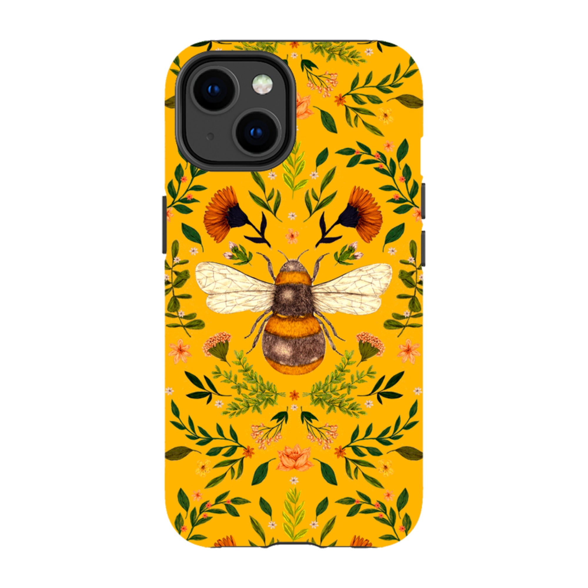 iPhone Tough Case - Botanical Bee Honey By Jade Mosinski