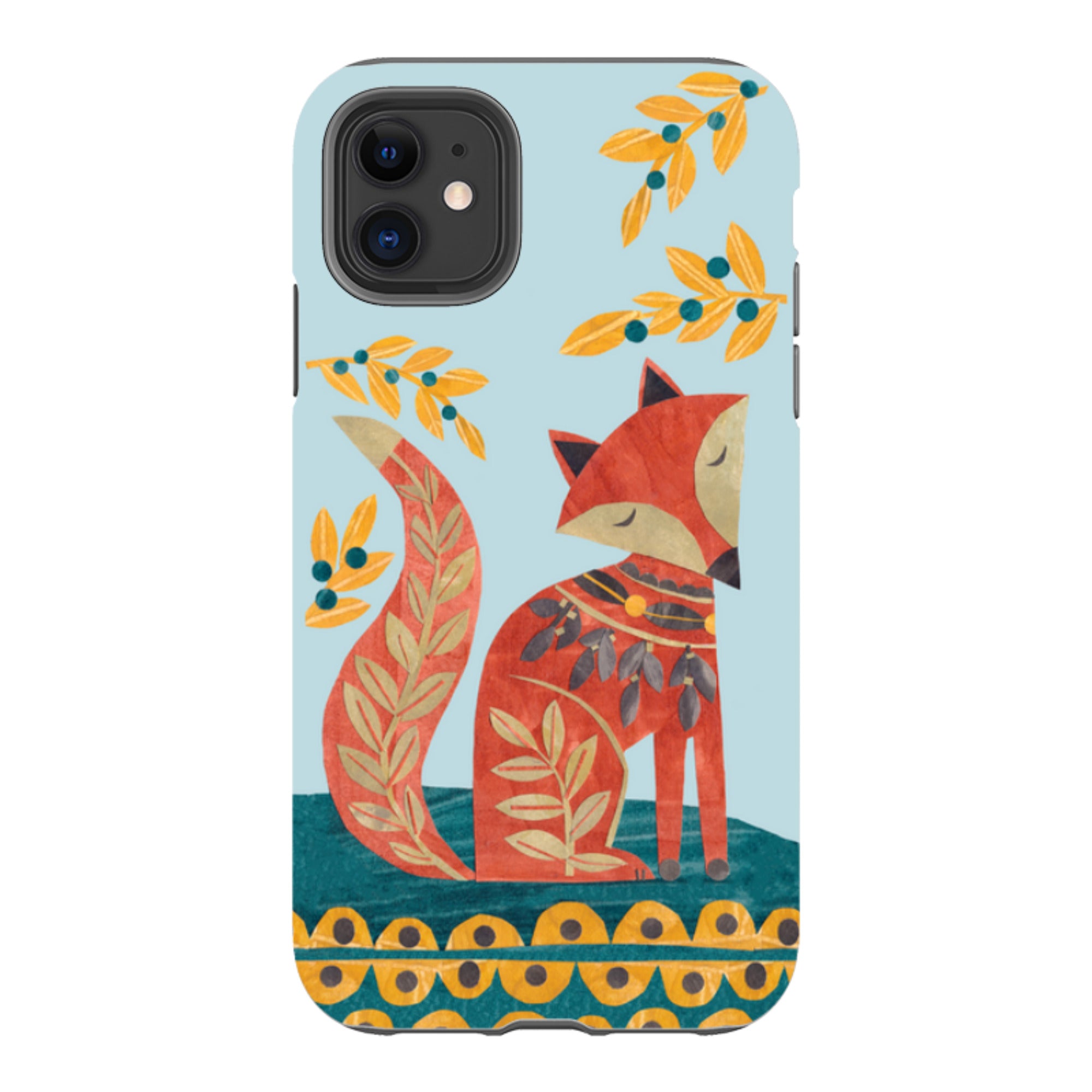 iPhone Tough Case - Folk Foxie By Tracey English