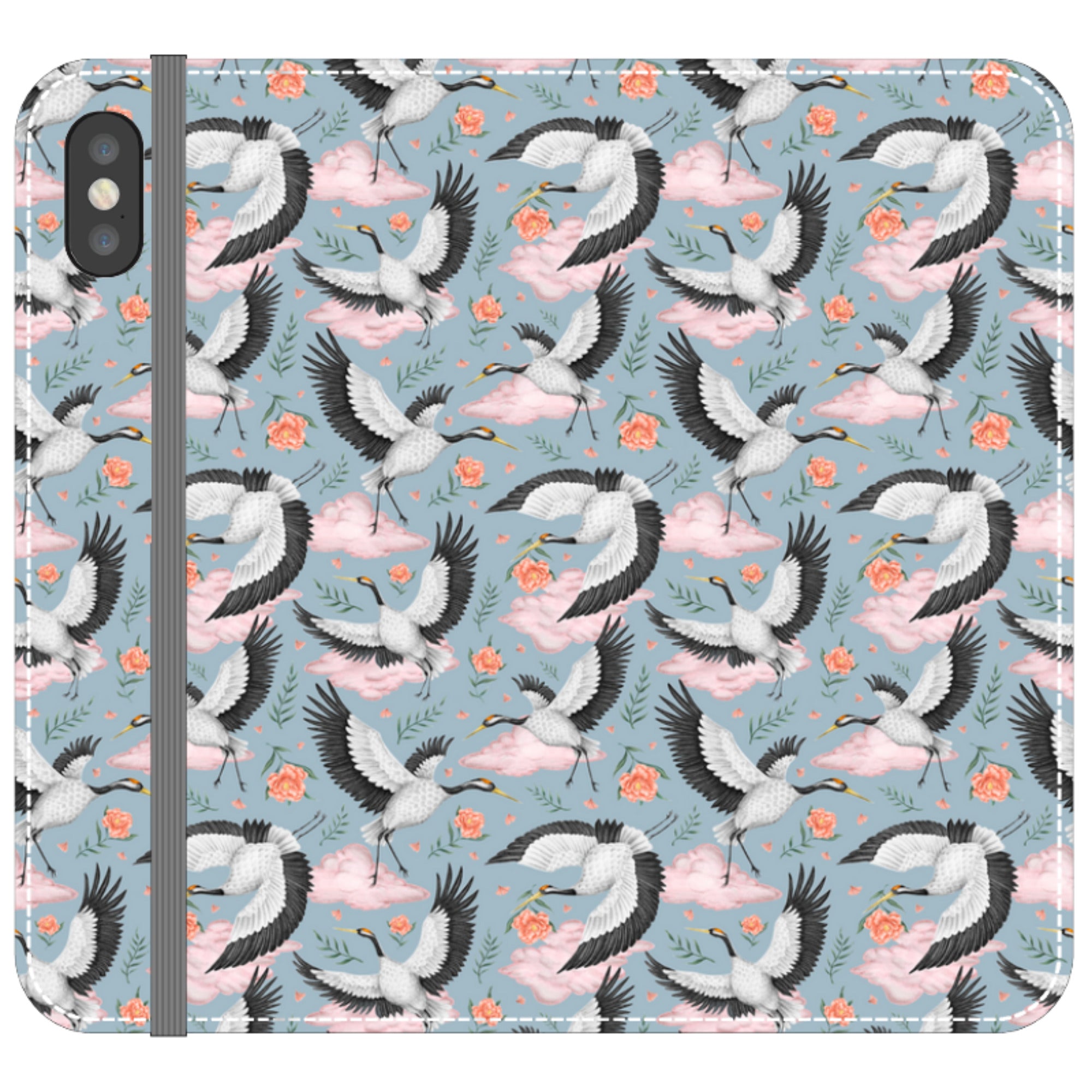 Flight of the Cranes Wallet Case By Catherine Rowe