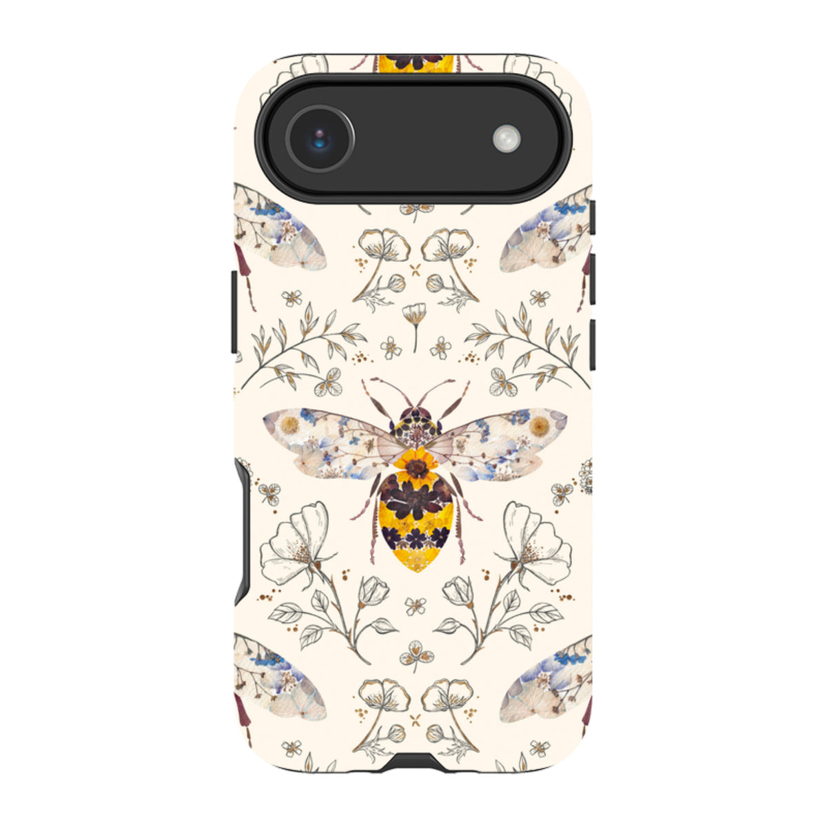 iPhone Tough Case - Alabaster Bumble Bee By Helen Ahpornsiri