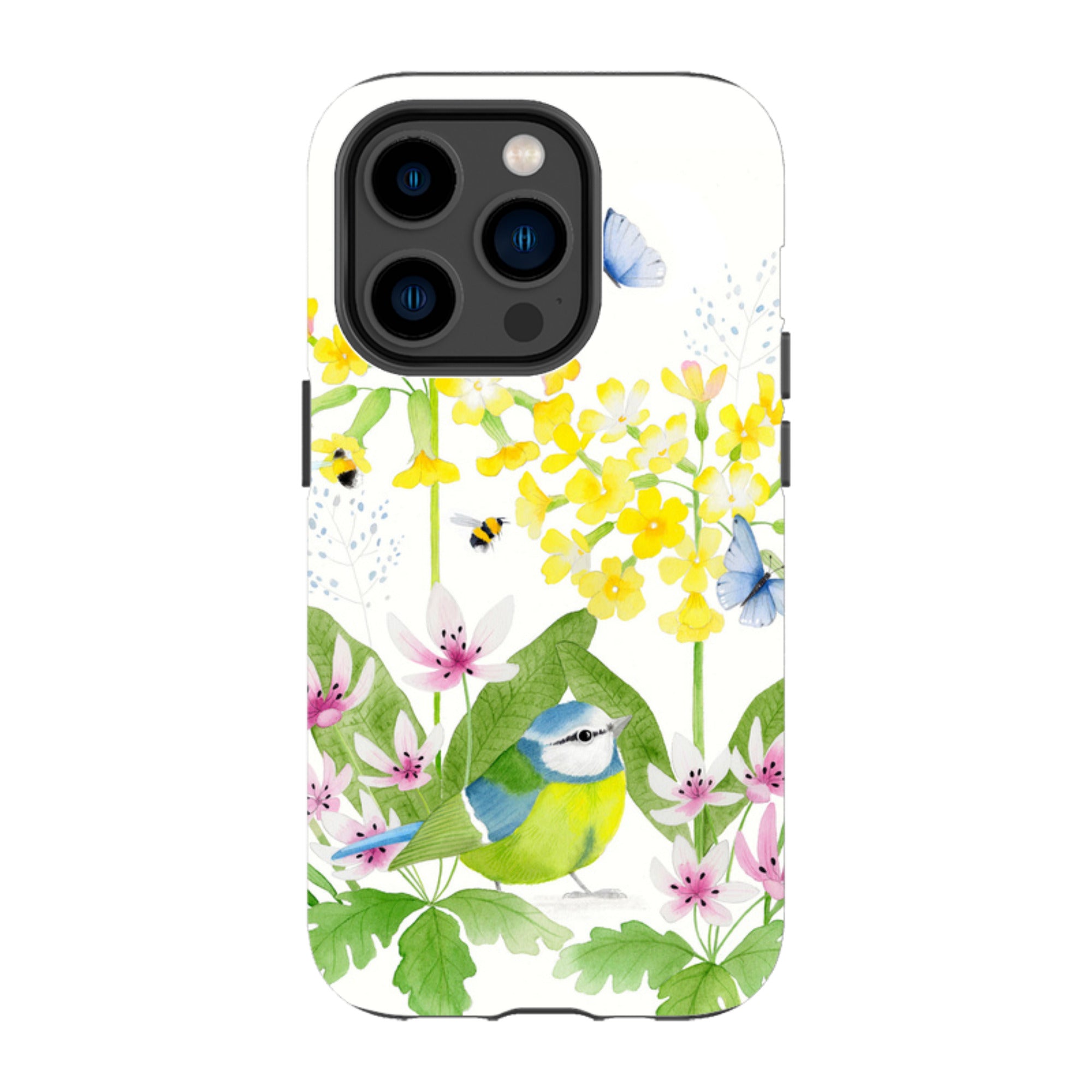 iPhone Tough Case - Blue Tit Garden By Bex Parkin