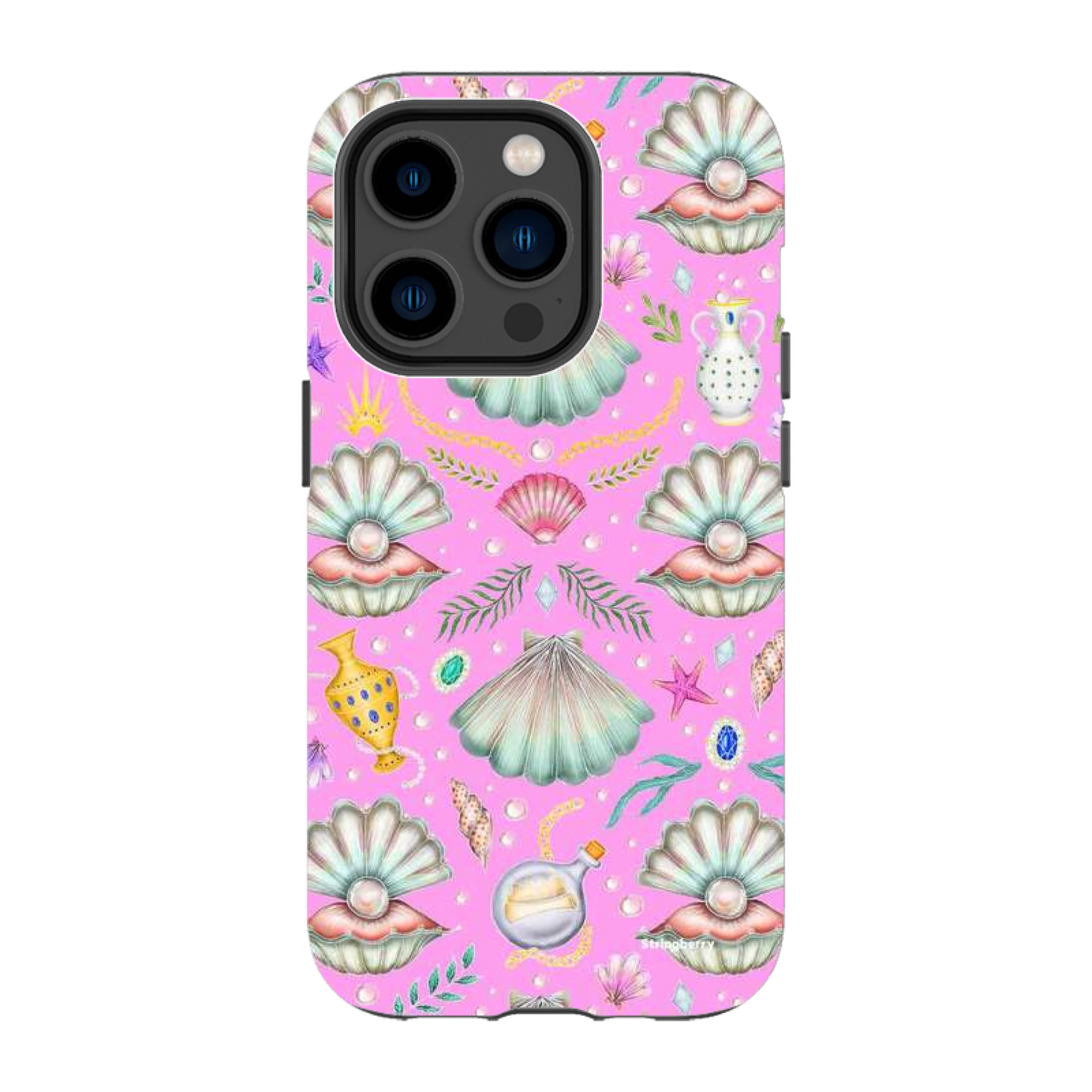 iPhone MagSafe Tough Case - Pearls Fantasy Candy Pink By Catherine Rowe