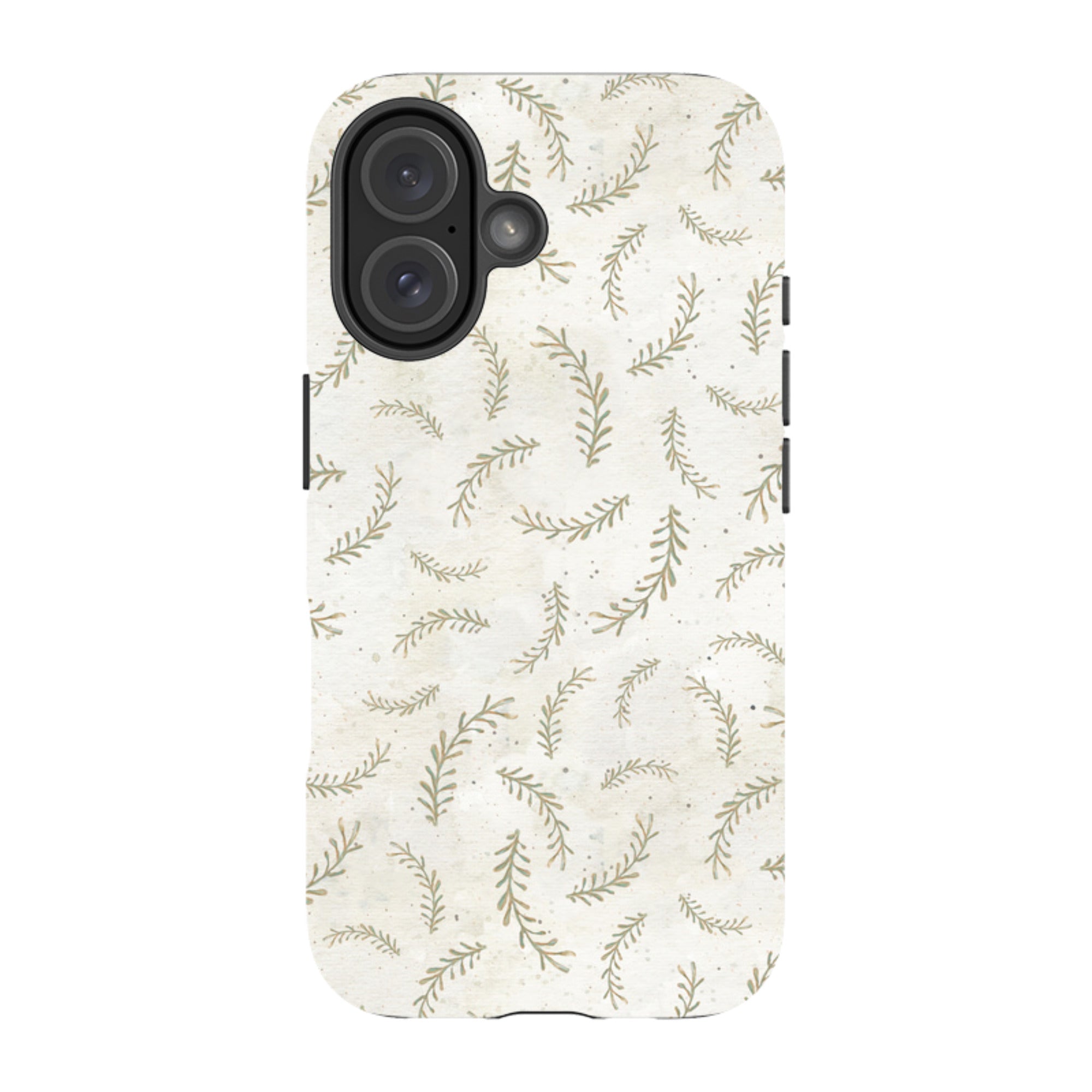 iPhone MagSafe Tough Case - Feathers Grey By Katherine Quinn