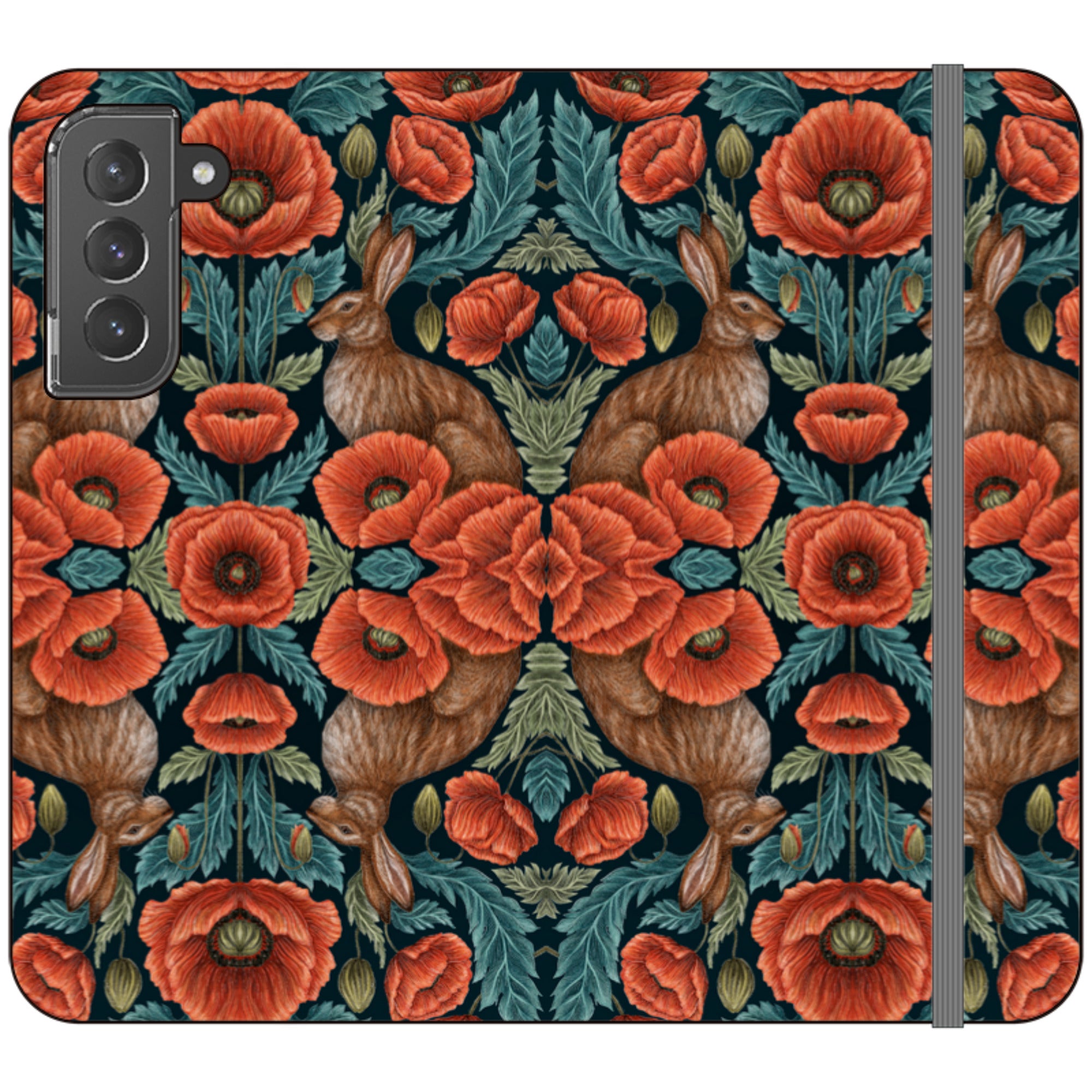 Poppy Red Wallet Case By Catherine Rowe