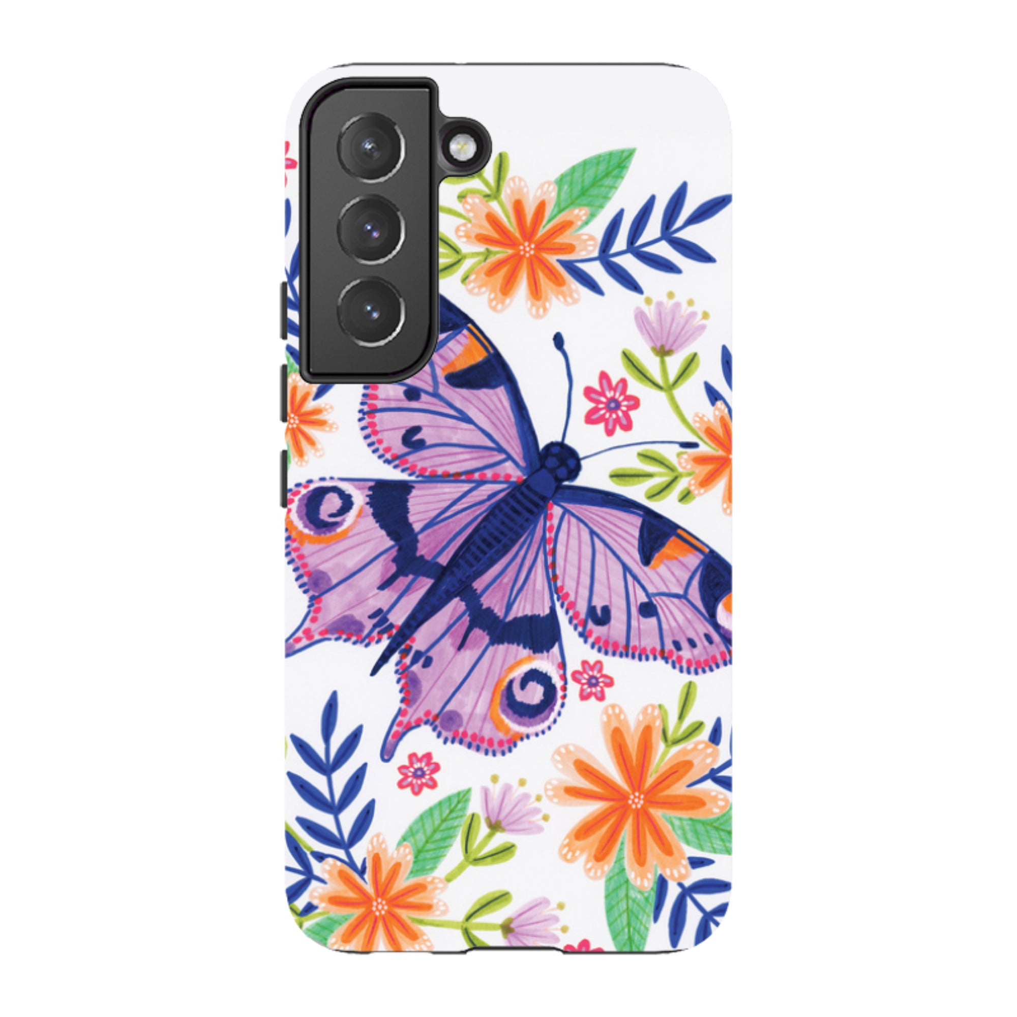 Samsung Tough Case - Floral Lilac Butterfly By Lee Foster Wilson
