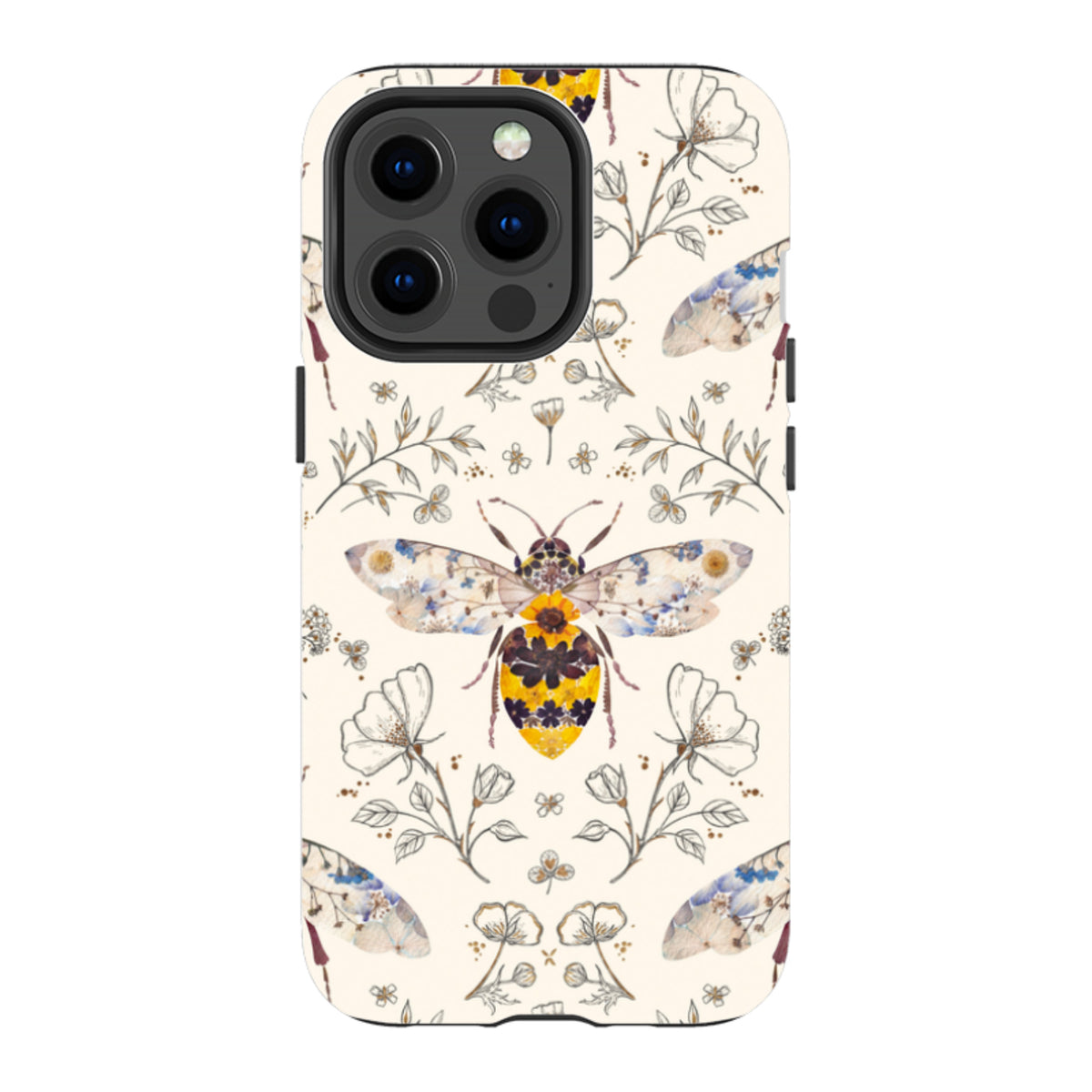 iPhone Tough Case - Alabaster Bumble Bee By Helen Ahpornsiri