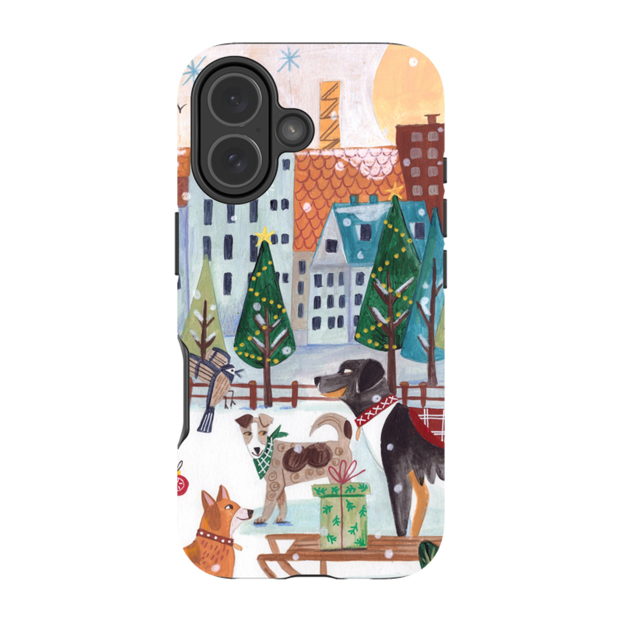 iPhone Tough Case - Christmas Dogs By Caroline Bonne Muller