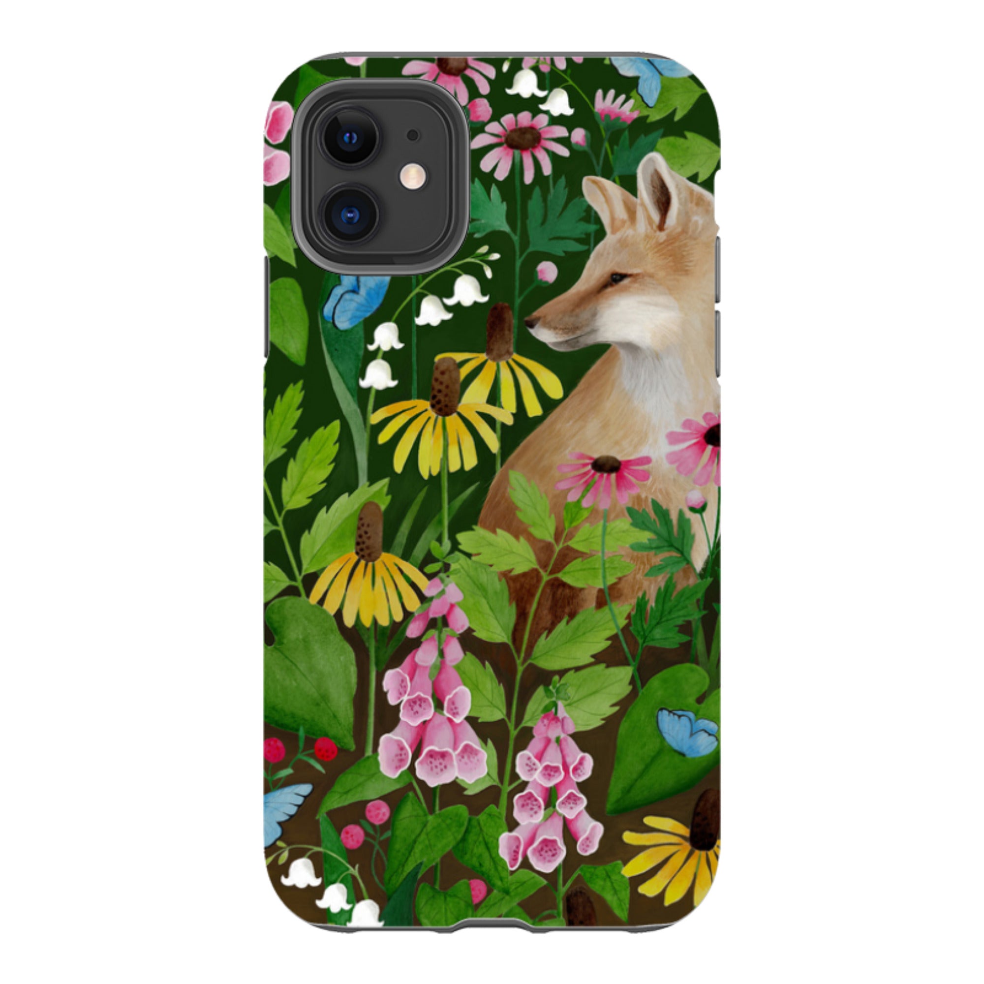iPhone Tough Case - Fox And Foxgloves By Bex Parkin