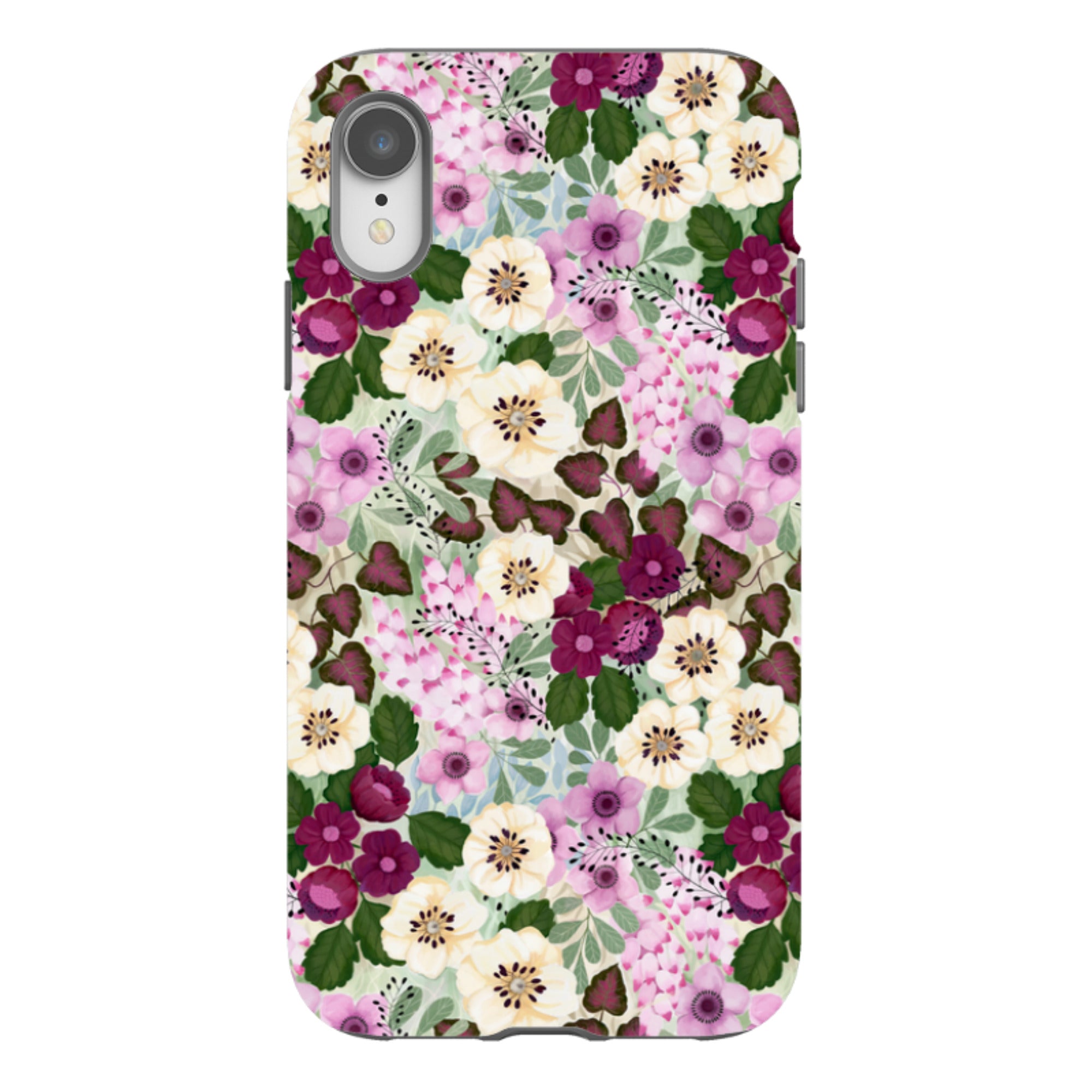 iPhone Tough Case - Purple Flowers By Bex Parkin
