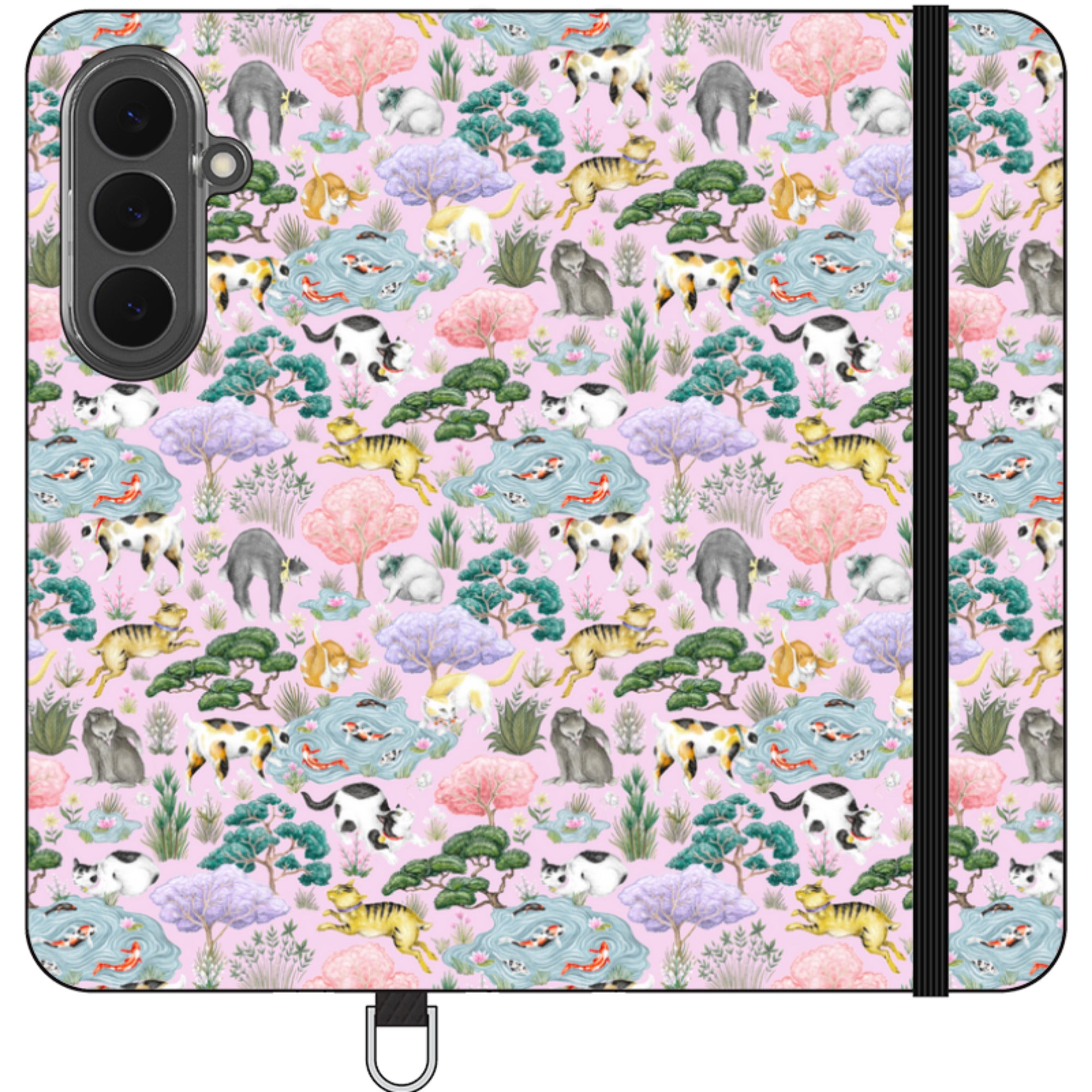 Cat Garden Wallet Case By Catherine Rowe