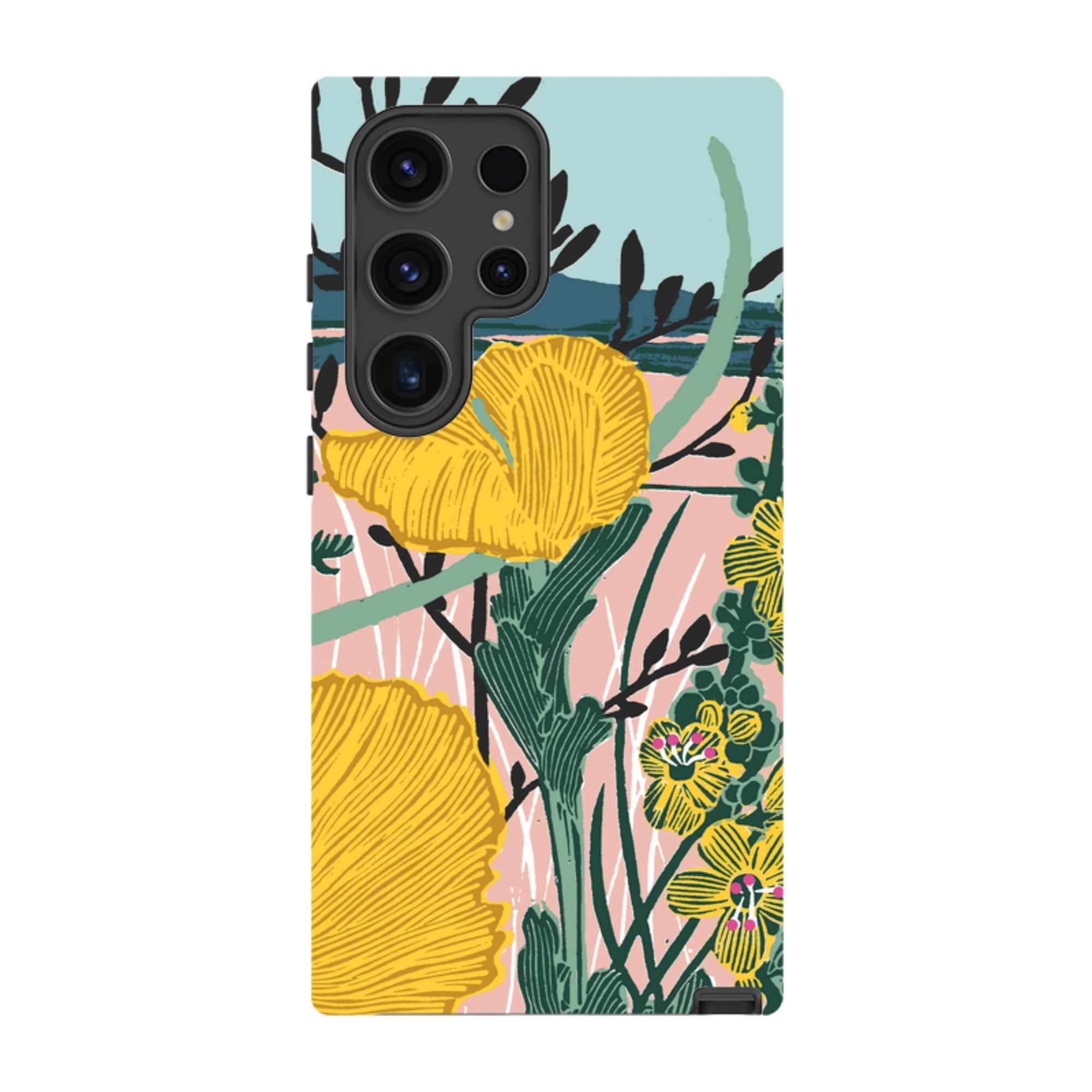 Samsung Tough Case - Yellow Poppies By Kate Heiss