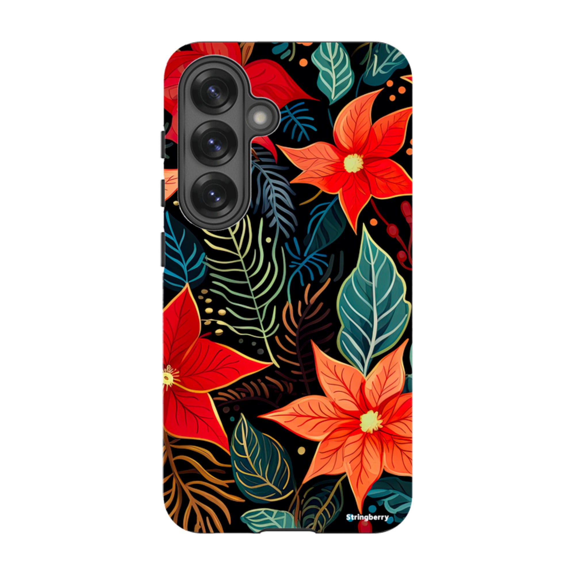 Samsung Tough Case -Red Winter Floral