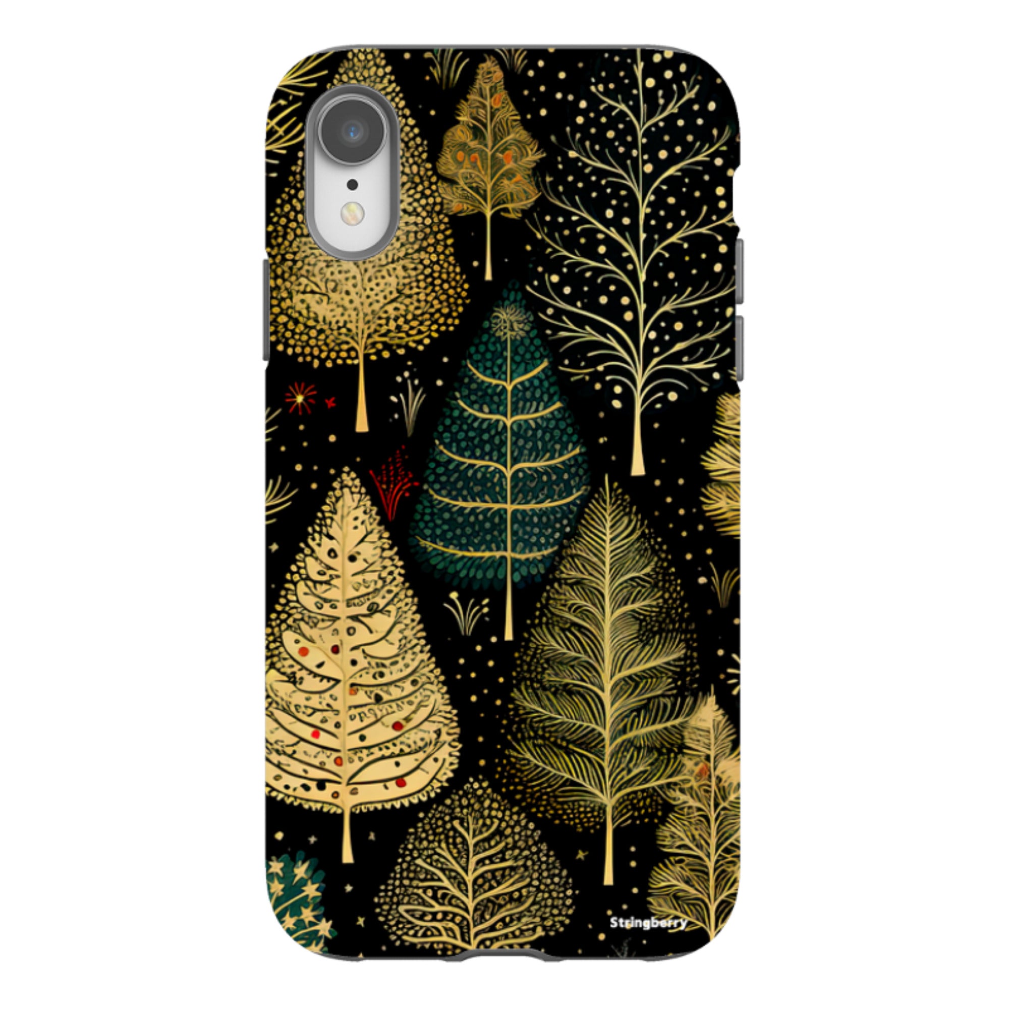 iPhone Tough Case - Golden Xmas Trees