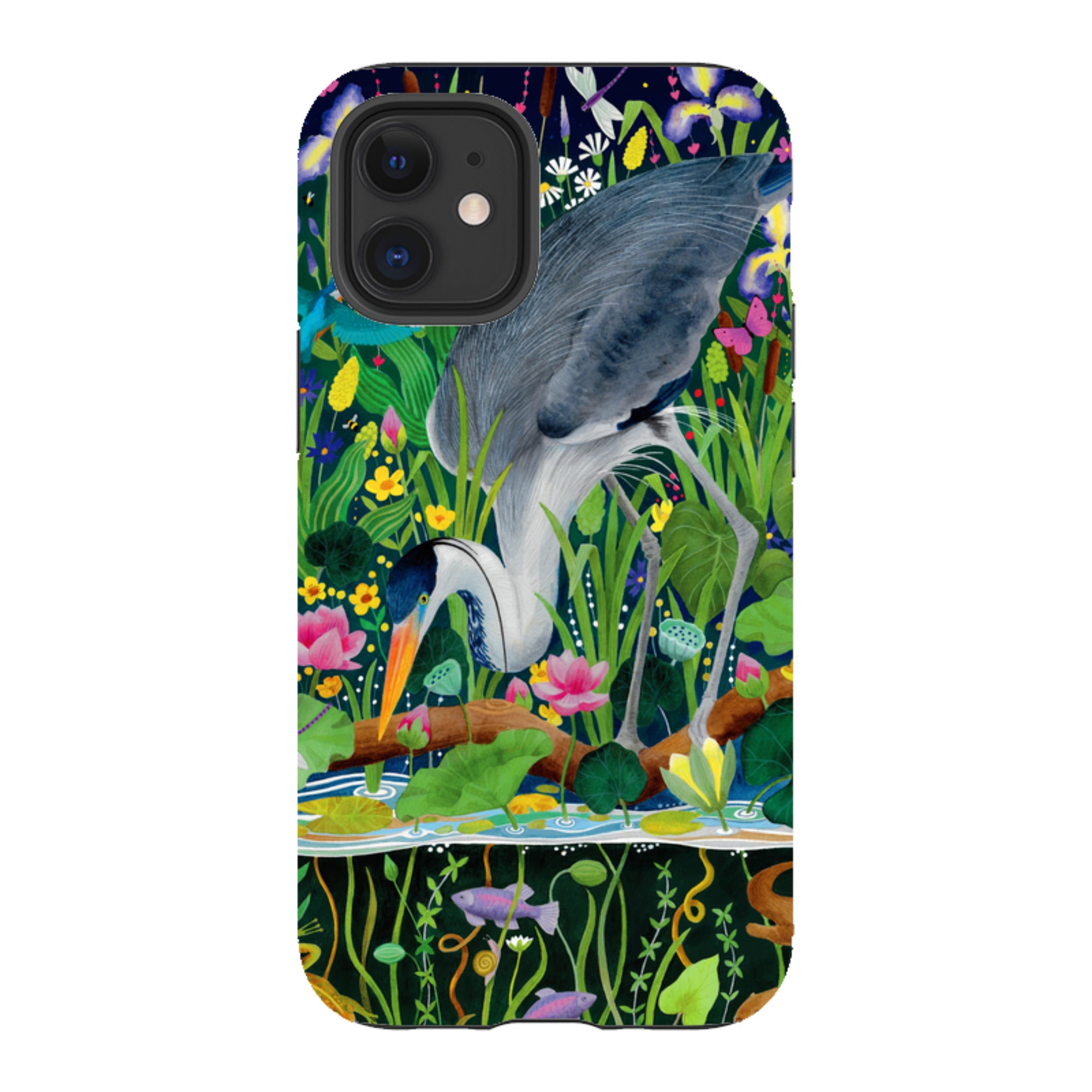 iPhone Tough Case - Heron Fishing By Bex Parkin