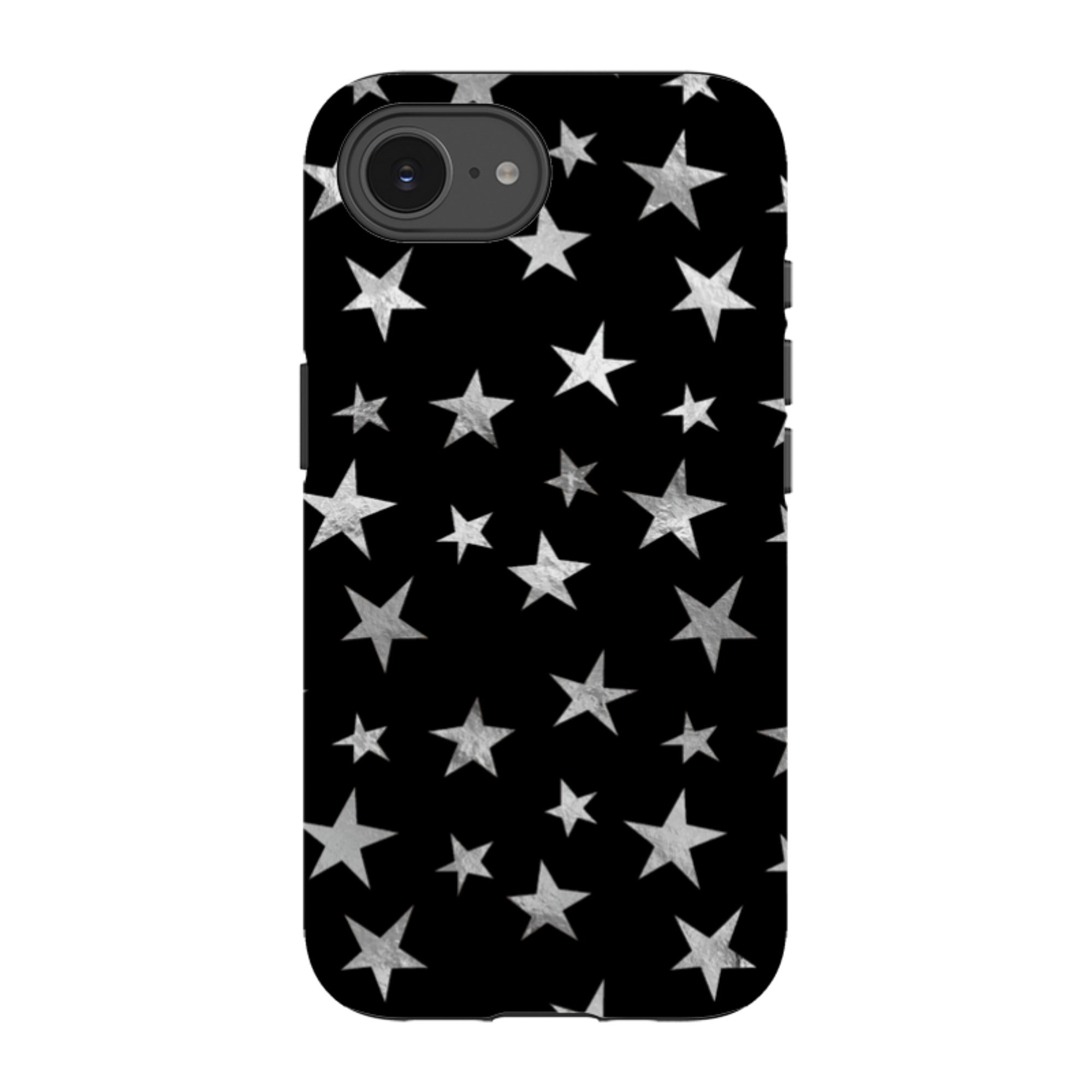 iPhone Tough Case - Black and Silver Stars