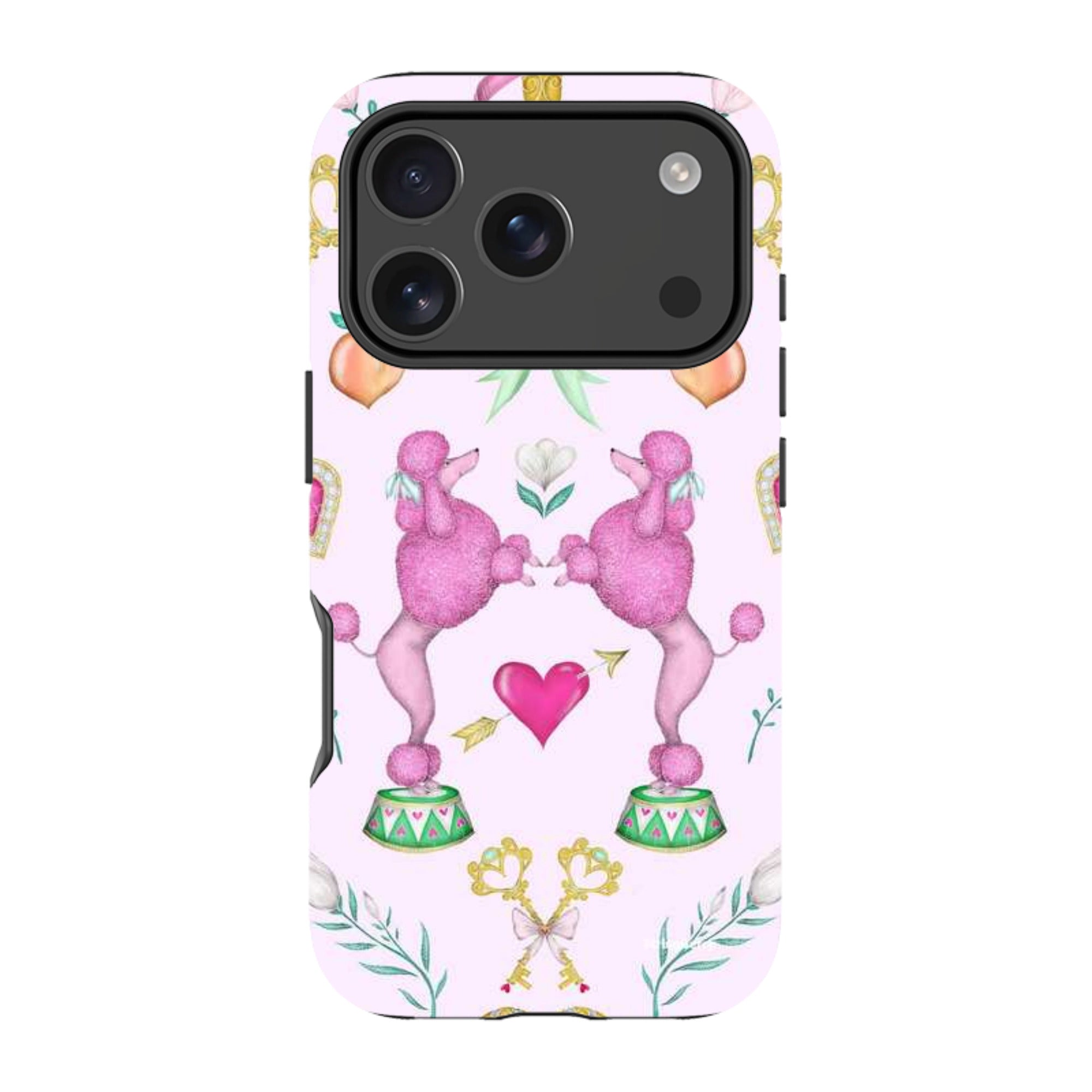 iPhone MagSafe Tough Case - Pink Poodle Parlour Sugar By Catherine Rowe